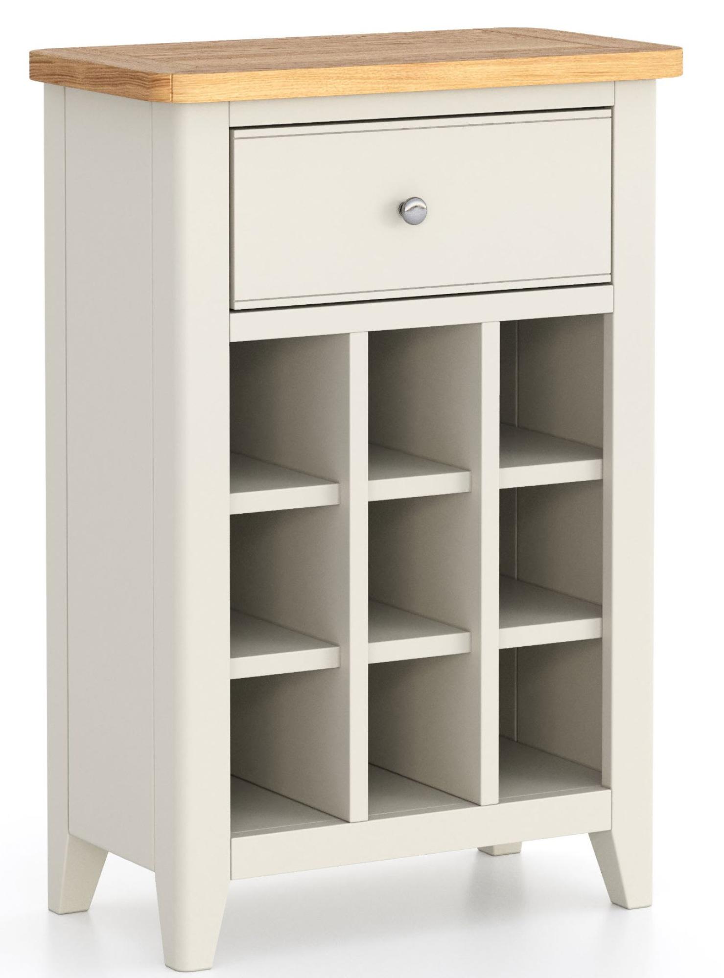 Product photograph of Arden Grey Painted Small Wine Rack from Choice Furniture Superstore.