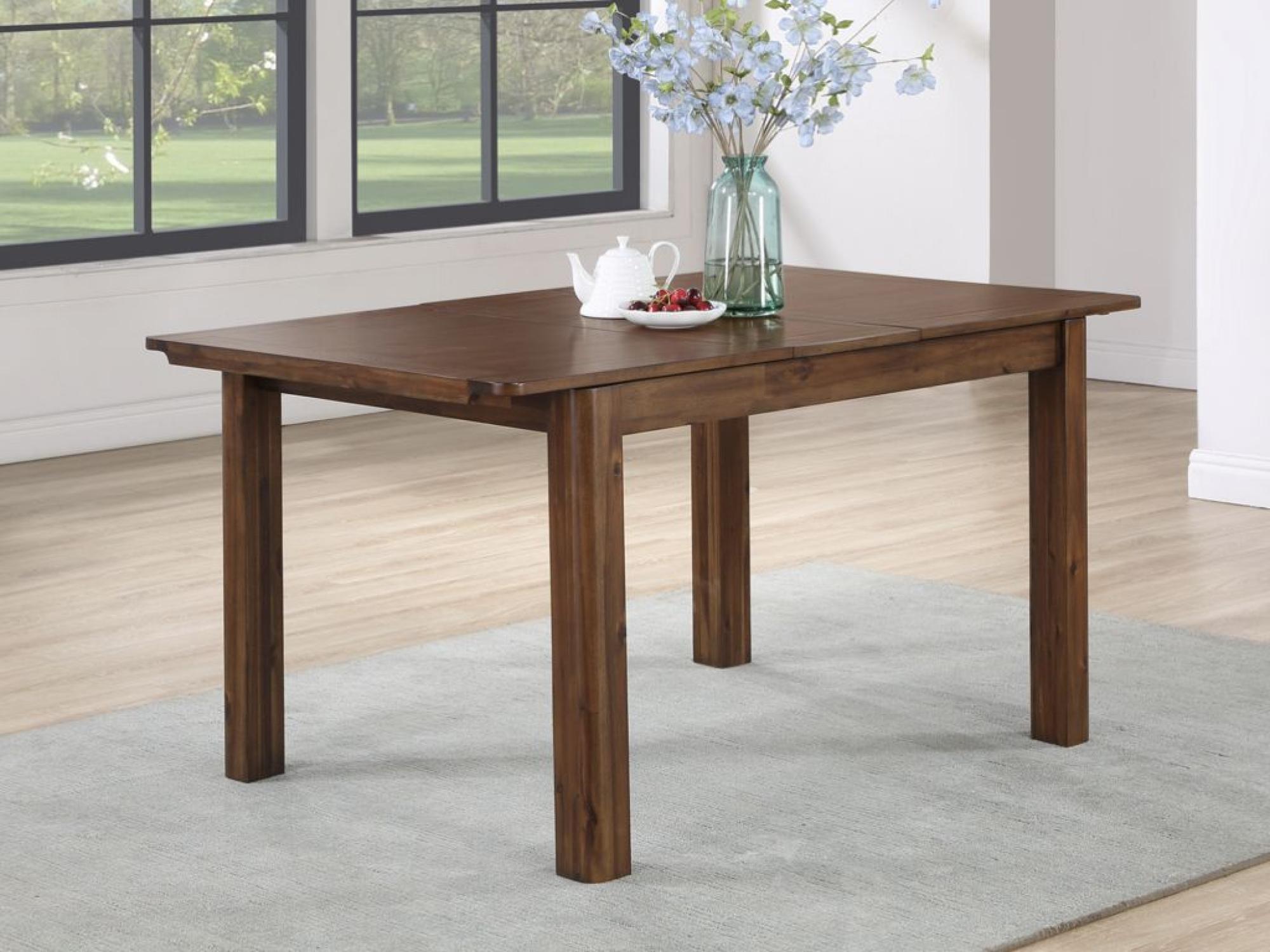 Product photograph of Monterey Acacia Wood 4-6 Seater Extending Dining Table from Choice Furniture Superstore.