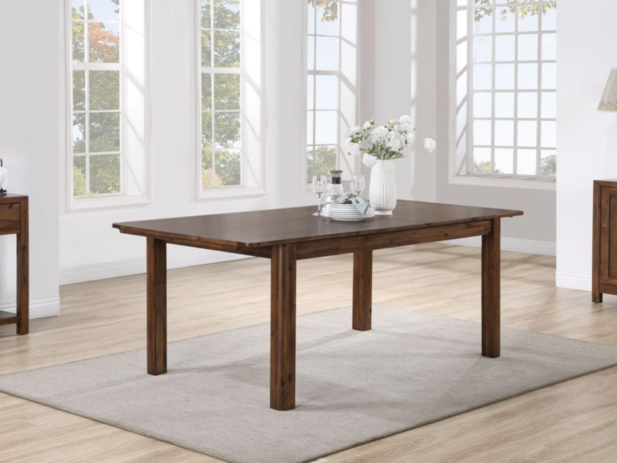 Product photograph of Monterey Acacia Wood Large 6 Seater Extending Dining Table from Choice Furniture Superstore.