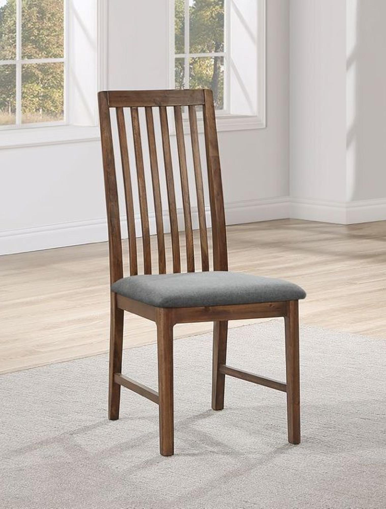 Product photograph of 2 X Monterey Acacia Wood Slatted Back Dining Chair from Choice Furniture Superstore.