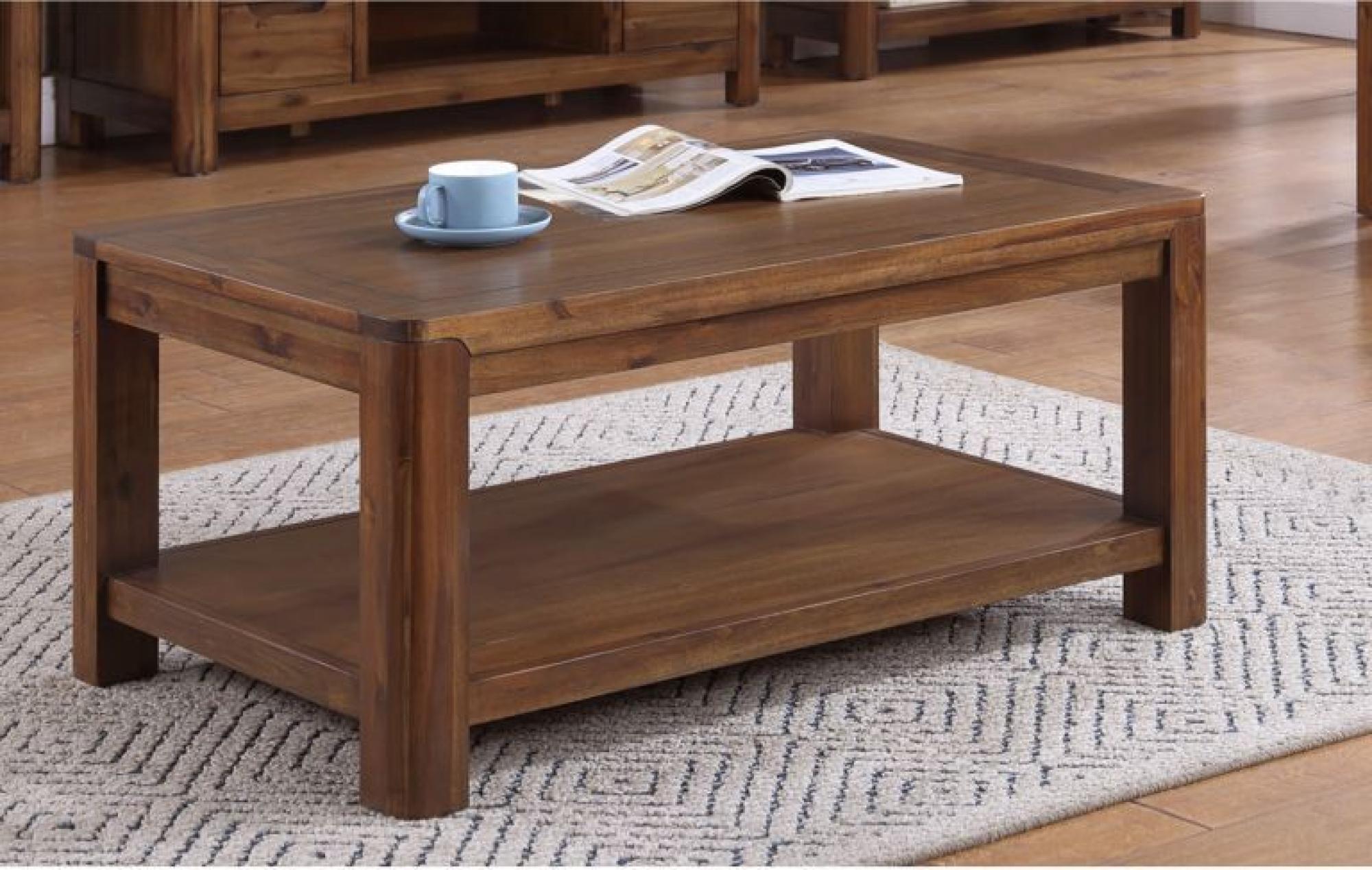 Product photograph of Monterey Acacia Wood 100cm Coffee Table from Choice Furniture Superstore.