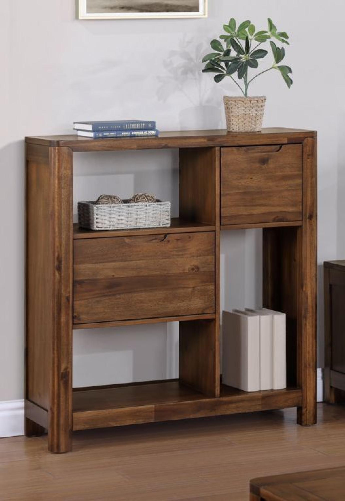 Product photograph of Monterey Acacia Wood Compact Bookcase from Choice Furniture Superstore.