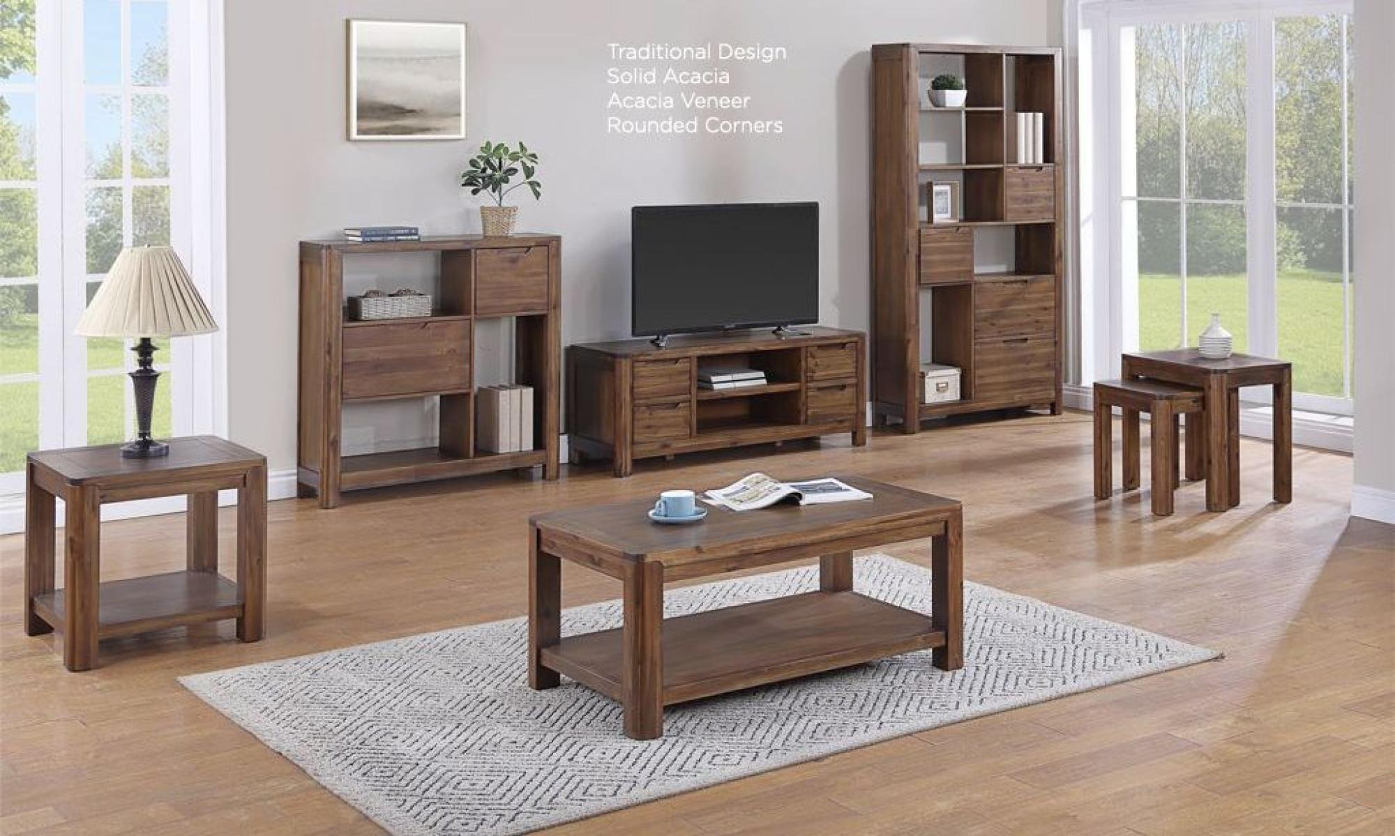 Product photograph of Monterey Acacia Wood Compact Bookcase from Choice Furniture Superstore.