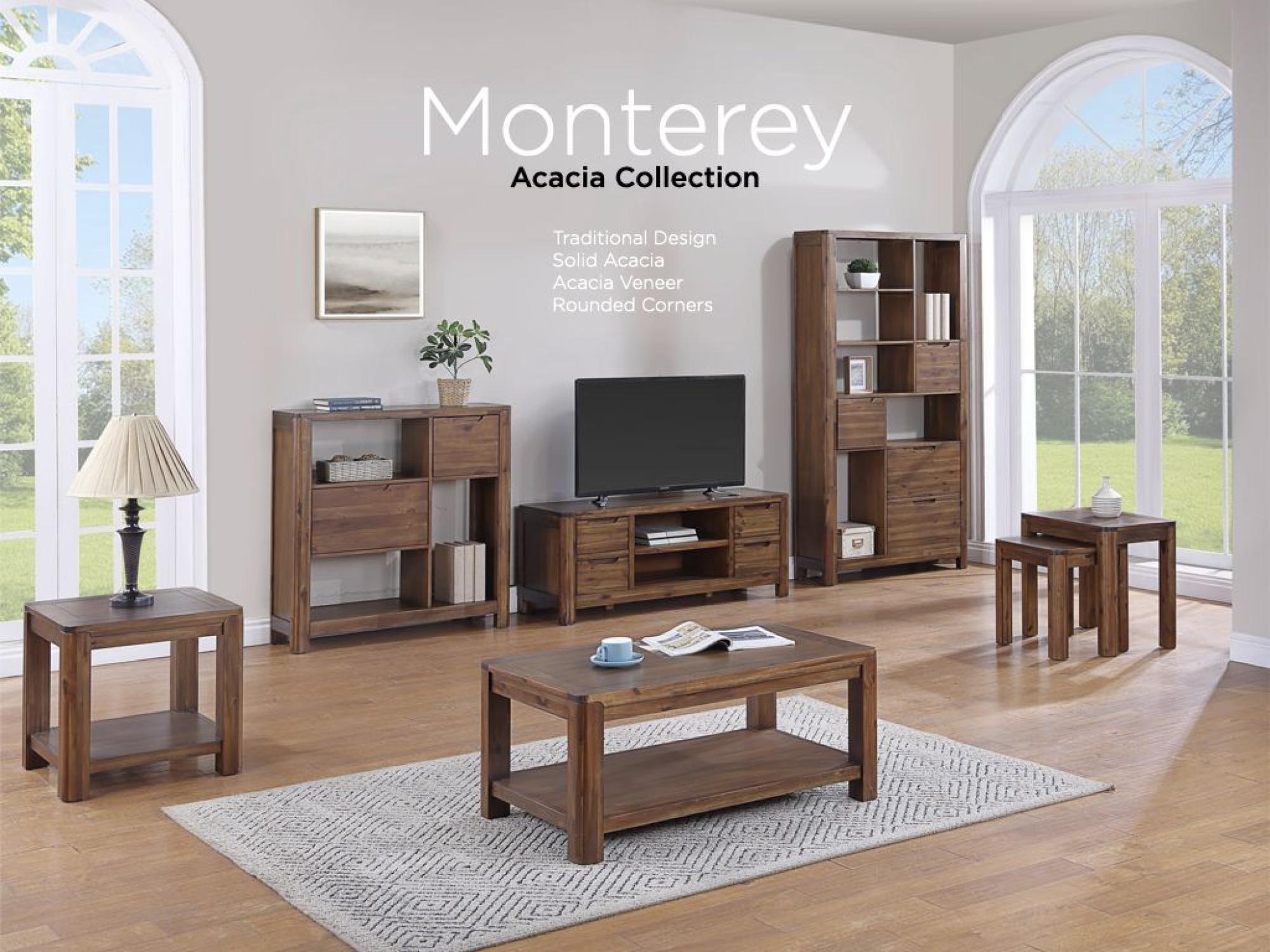 Product photograph of Monterey Acacia Wood Tall Bookcase from Choice Furniture Superstore.