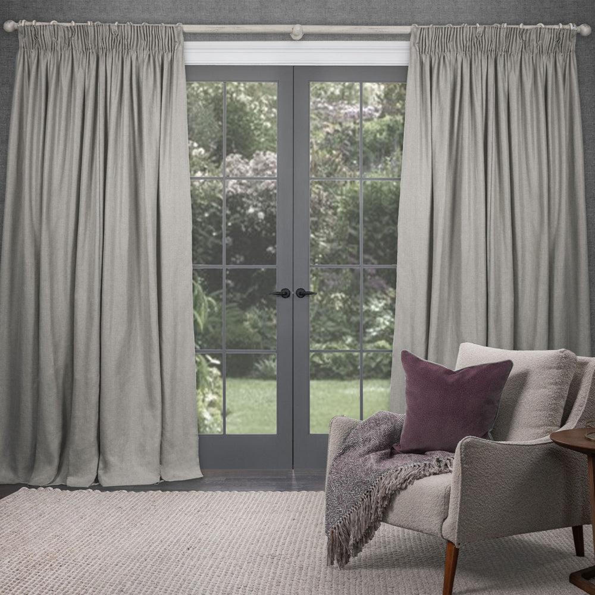 Product photograph of Voyage Maison Emilio Alpaca Woven Pencil Pleat Curtains from Choice Furniture Superstore.