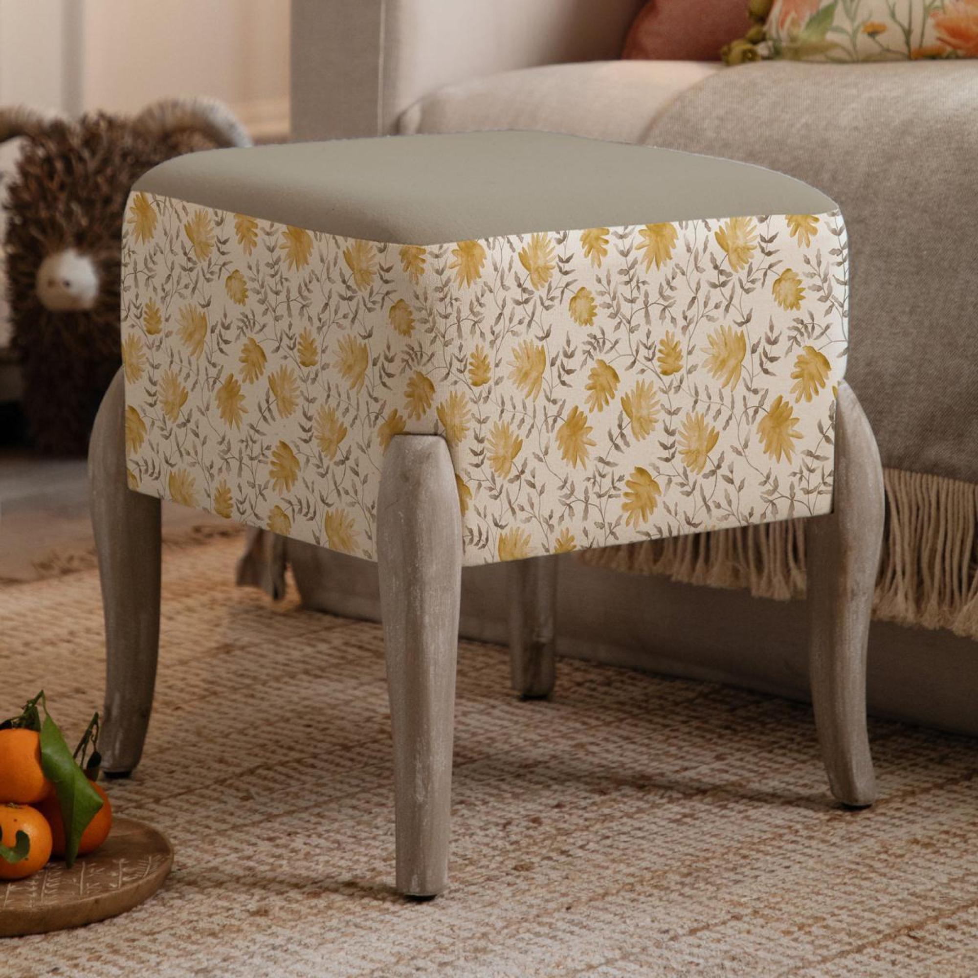 Product photograph of Voyage Maison Ralf Slai Stone Printed Footstool from Choice Furniture Superstore.