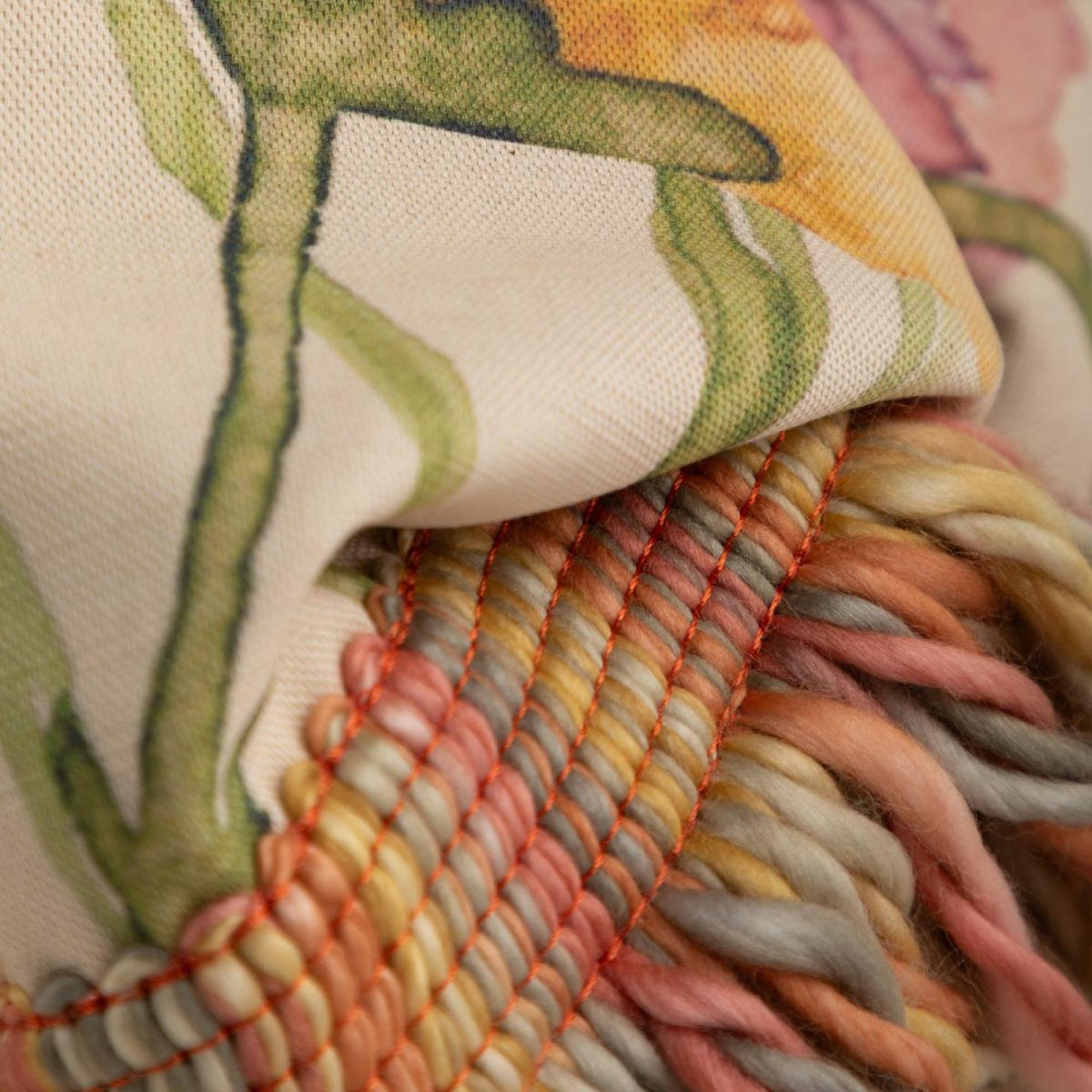 Product photograph of Voyage Maison Delamere Linen Printed Fringe Throw from Choice Furniture Superstore.