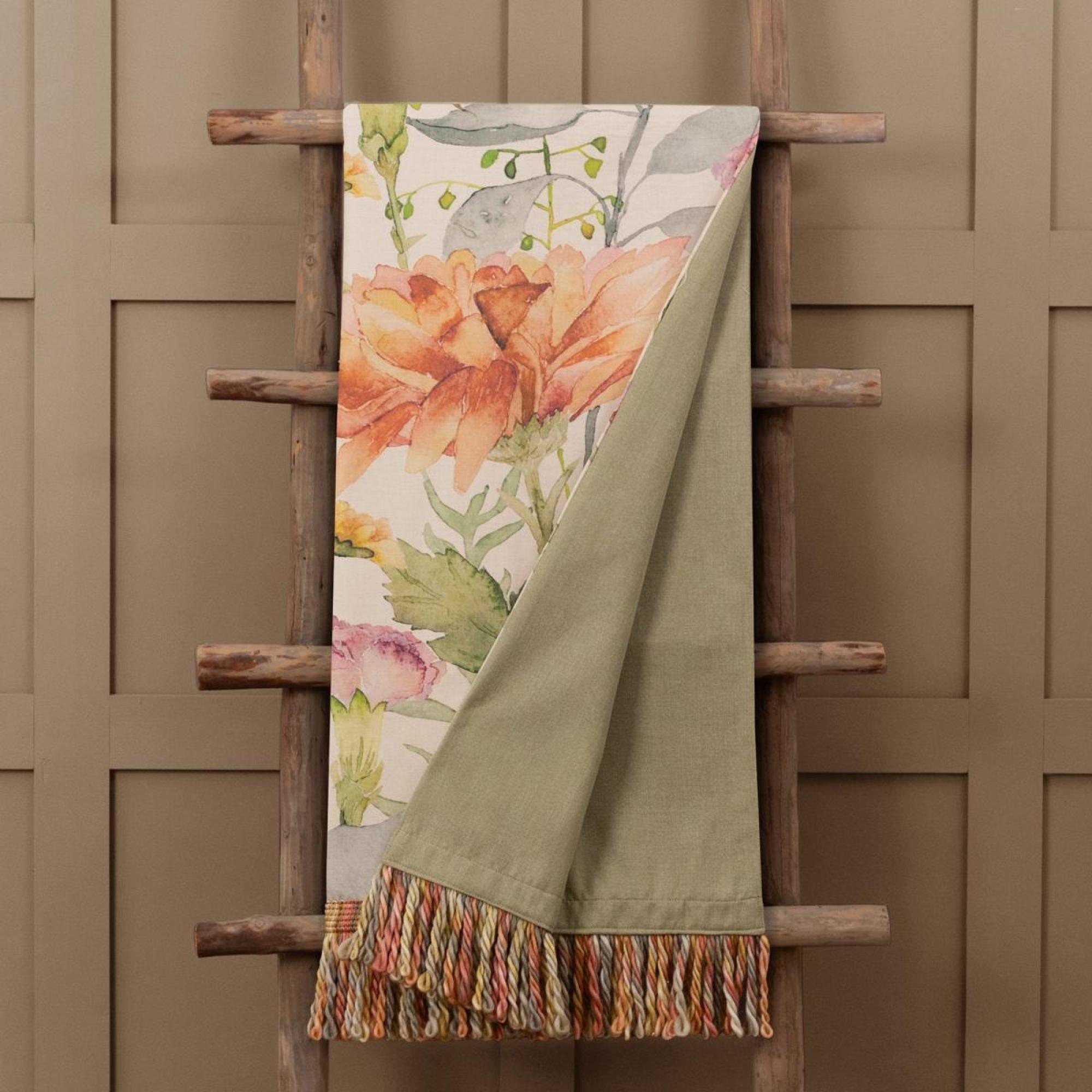 Product photograph of Voyage Maison Delamere Linen Printed Fringe Throw from Choice Furniture Superstore.