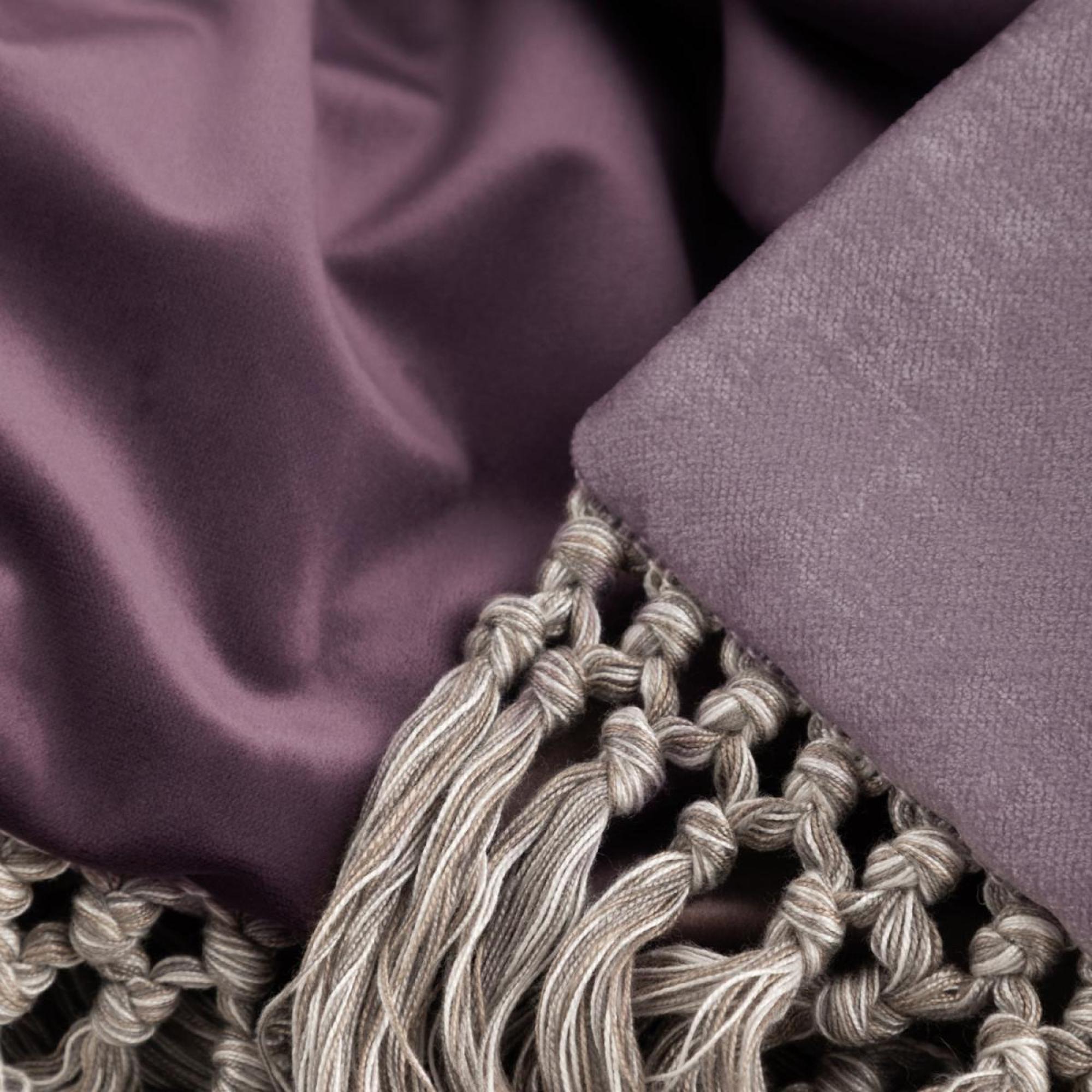 Product photograph of Voyage Maison Floella Viola Printed Fringe Throw from Choice Furniture Superstore.