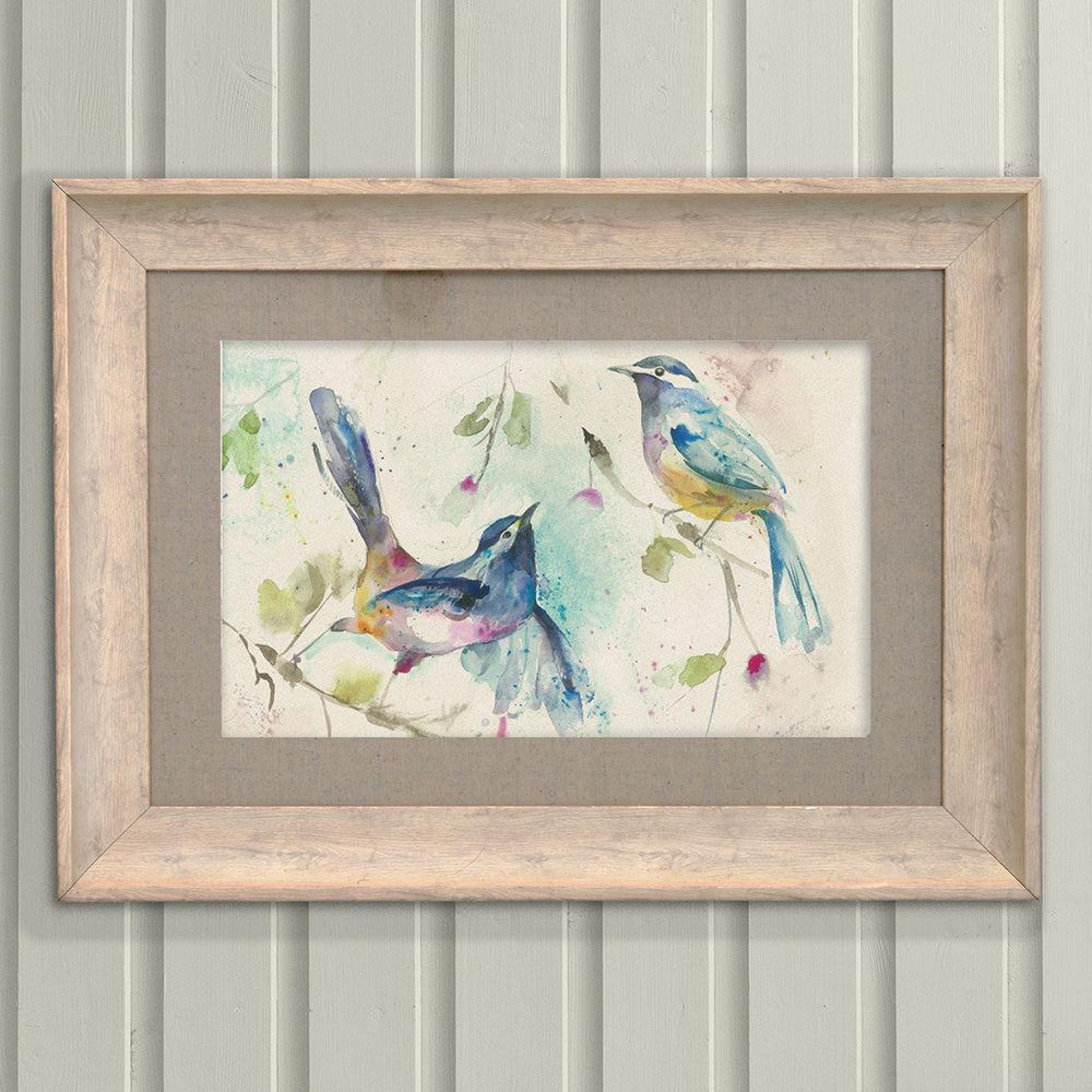 Product photograph of Voyage Maison Damson Birds Birch Framed Print from Choice Furniture Superstore.