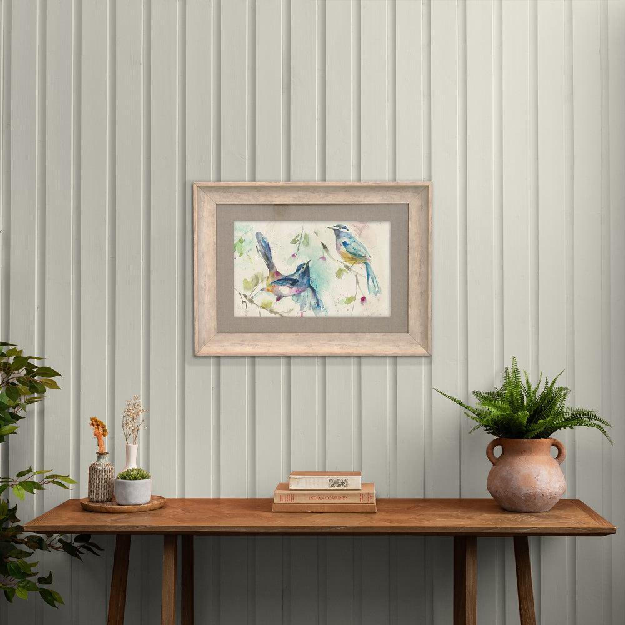 Product photograph of Voyage Maison Damson Birds Birch Framed Print from Choice Furniture Superstore.