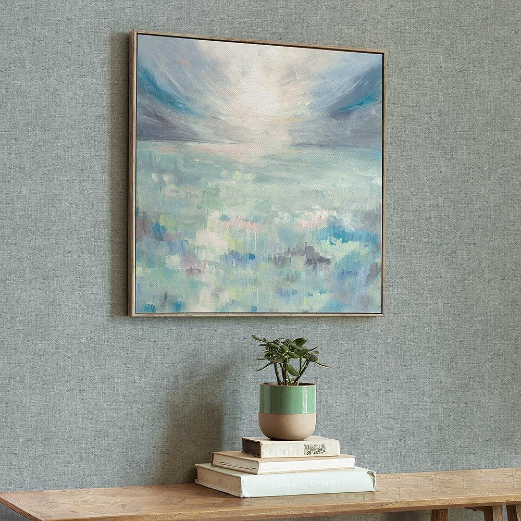 Product photograph of Voyage Maison Dusky Stone Isles Framed Canvas - 70cm X 70cm from Choice Furniture Superstore.