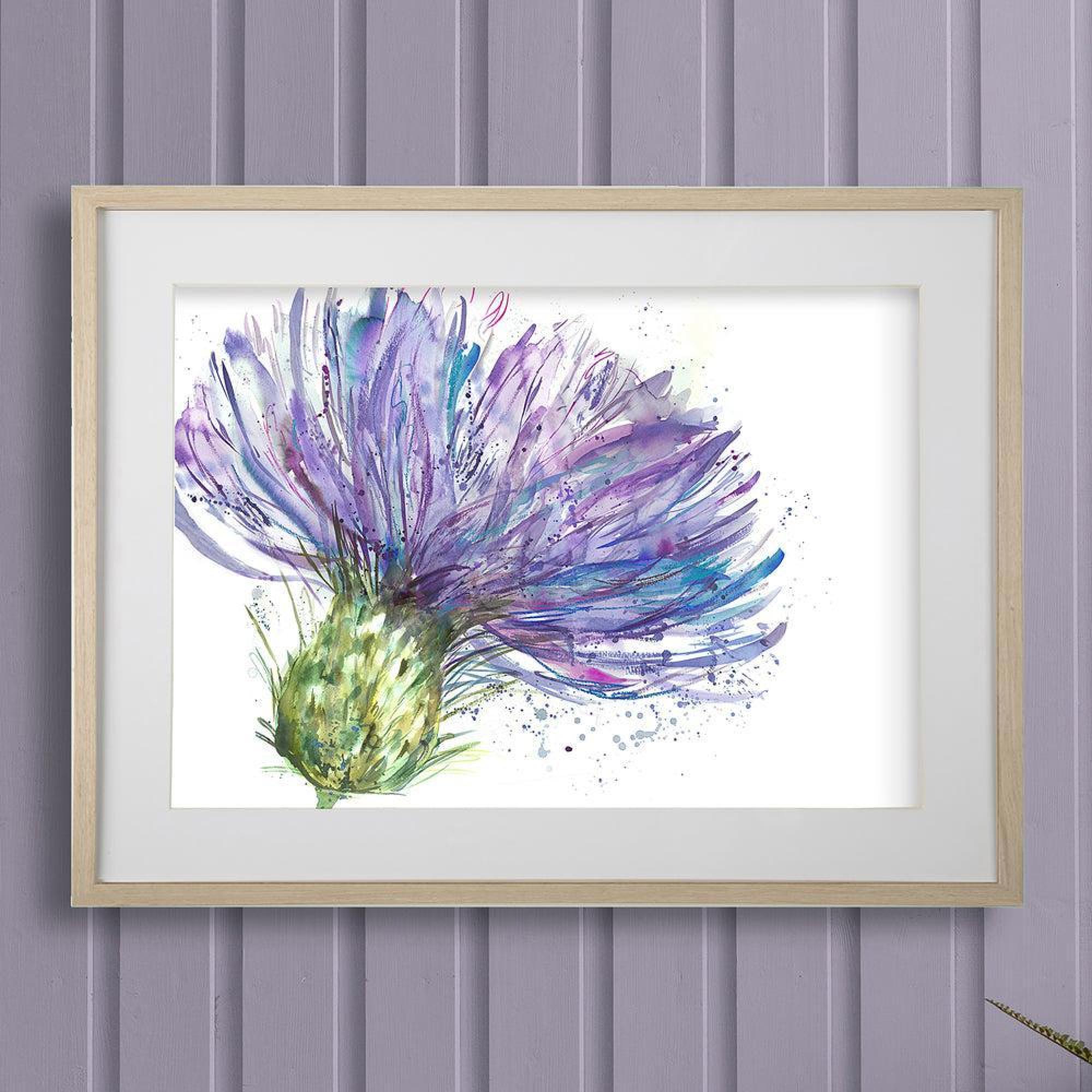 Product photograph of Voyage Maison Expressive Natural Thistle Framed Print from Choice Furniture Superstore.