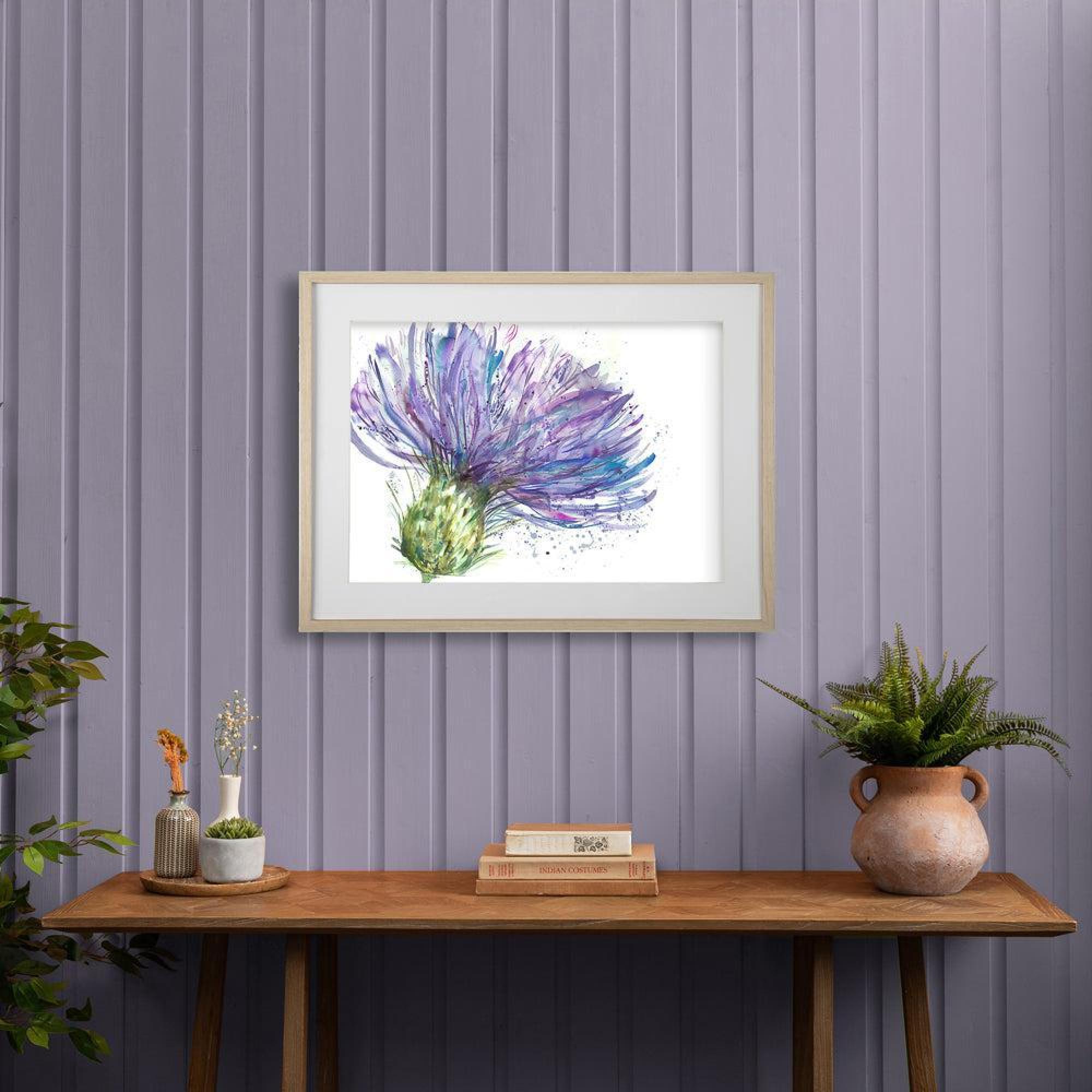 Product photograph of Voyage Maison Expressive Natural Thistle Framed Print from Choice Furniture Superstore.