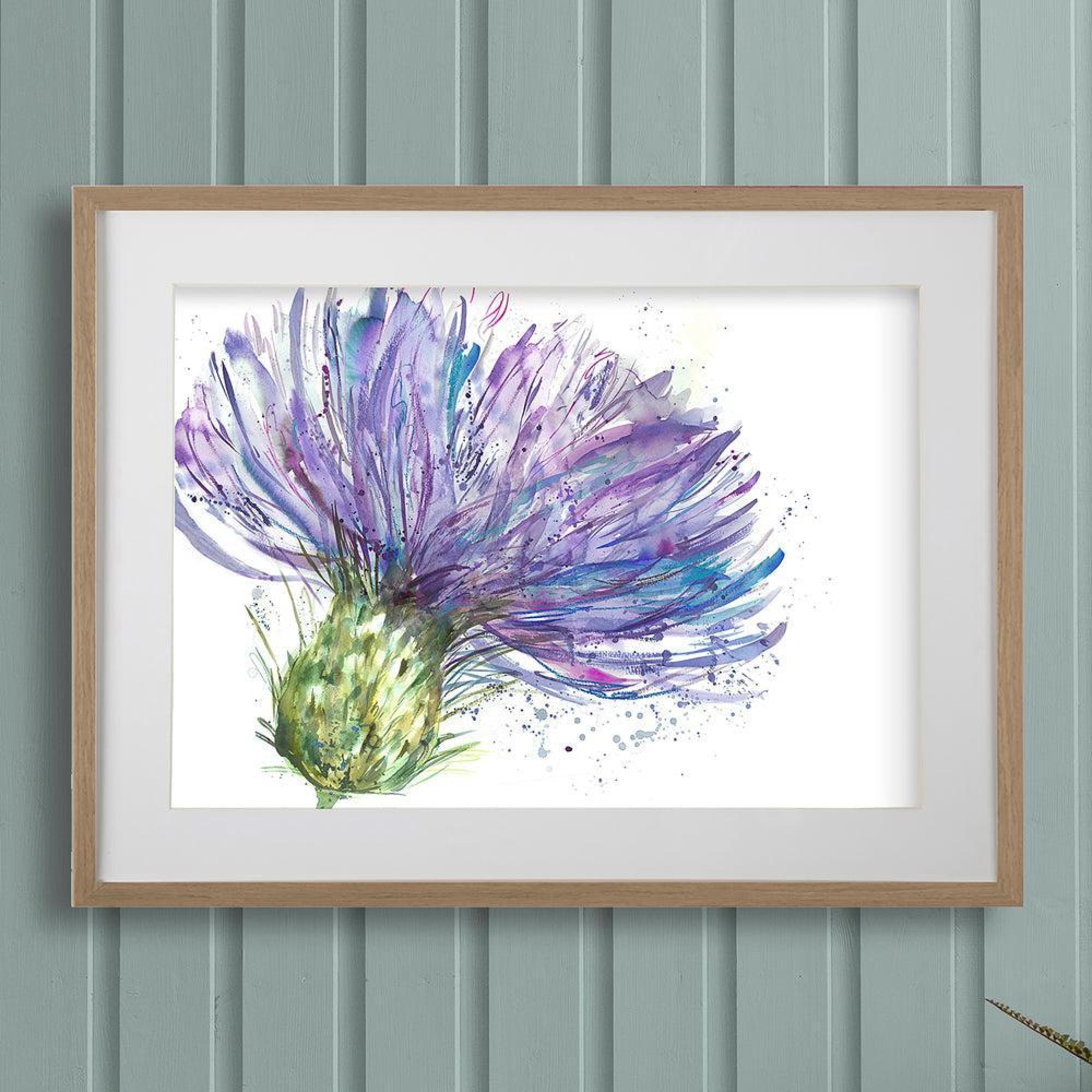 Product photograph of Voyage Maison Expressive Tobacco Thistle Framed Print from Choice Furniture Superstore.