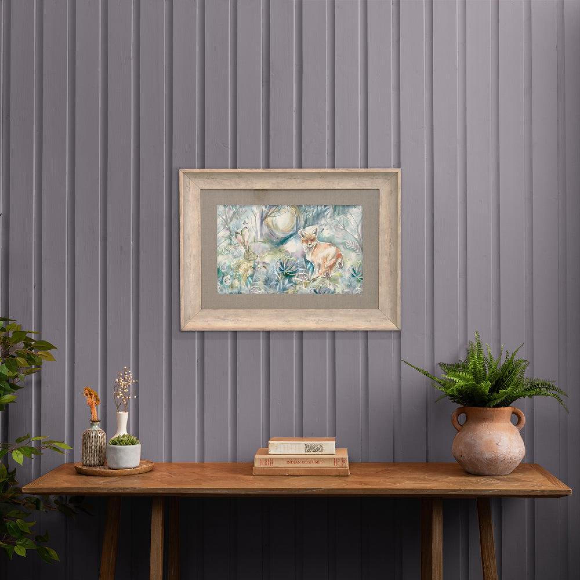 Product photograph of Voyage Maison Fox And Hare Birch Framed Print - 52cm X 70cm from Choice Furniture Superstore.