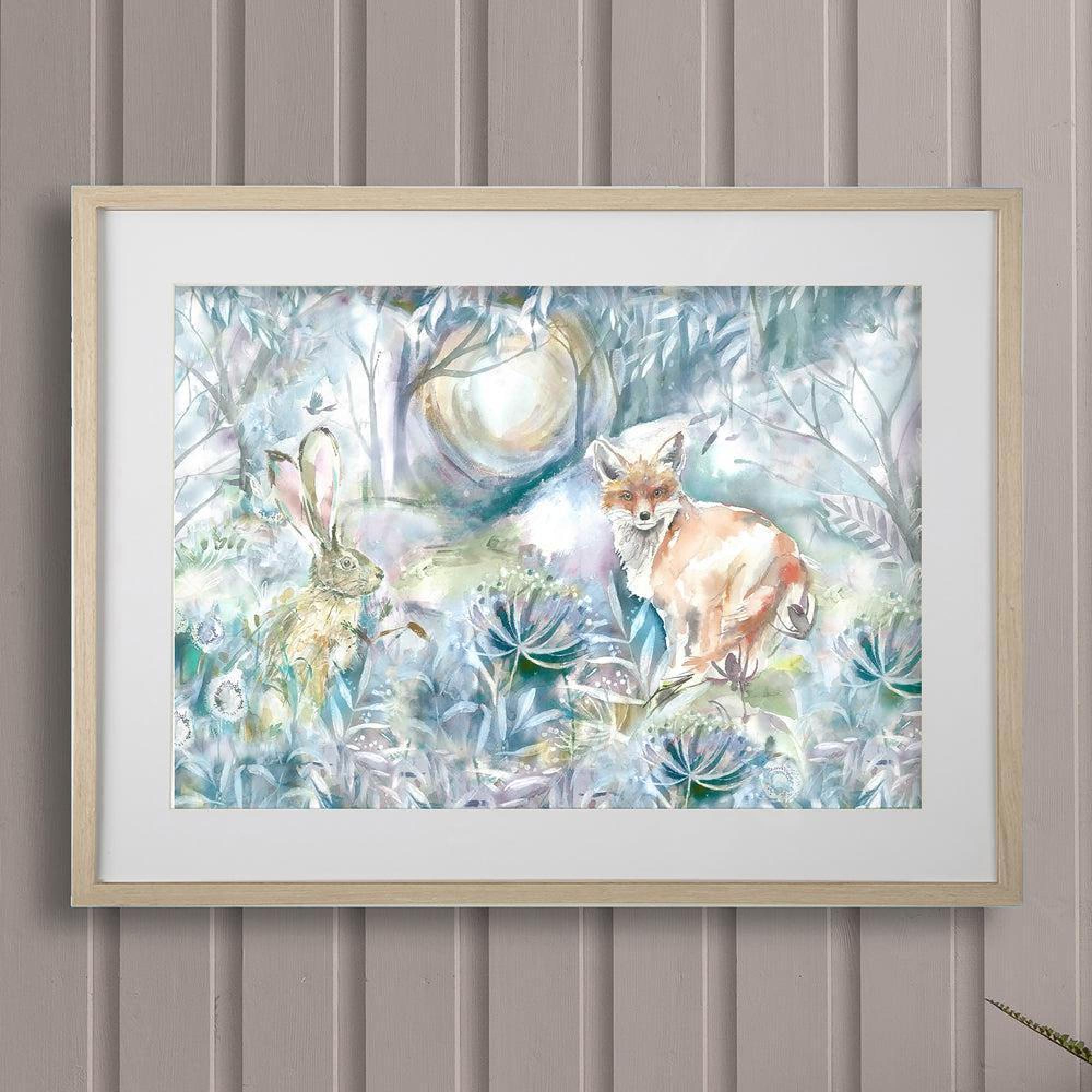 Product photograph of Voyage Maison Fox And Hare Natural Framed Print from Choice Furniture Superstore.