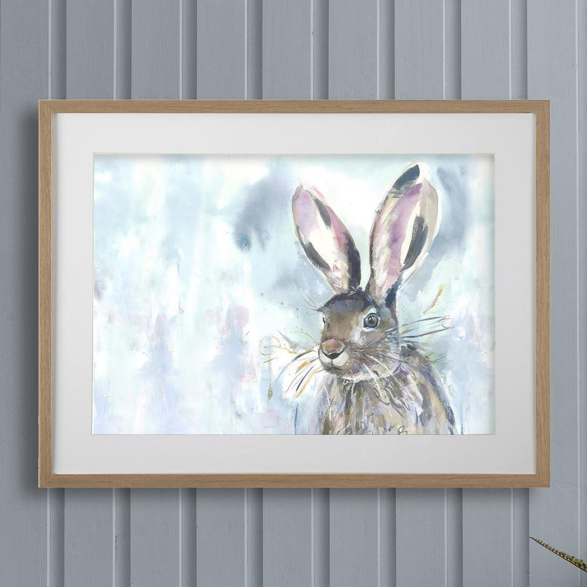 Product photograph of Voyage Maison Harriet Hare Tobacco Framed Print from Choice Furniture Superstore.