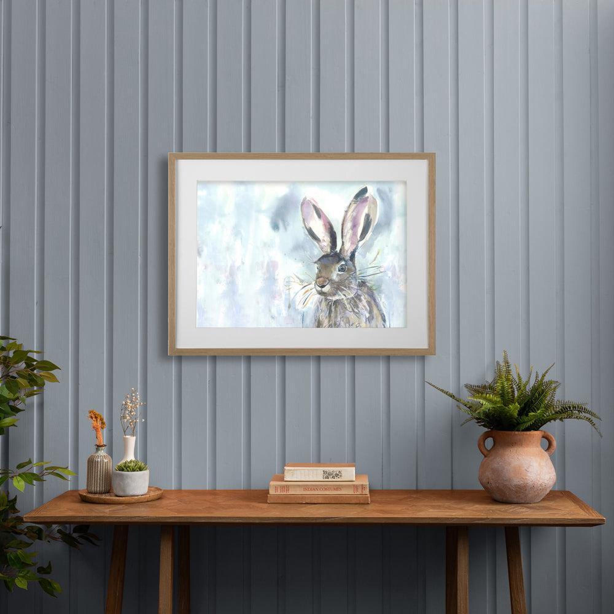 Product photograph of Voyage Maison Harriet Hare Tobacco Framed Print from Choice Furniture Superstore.