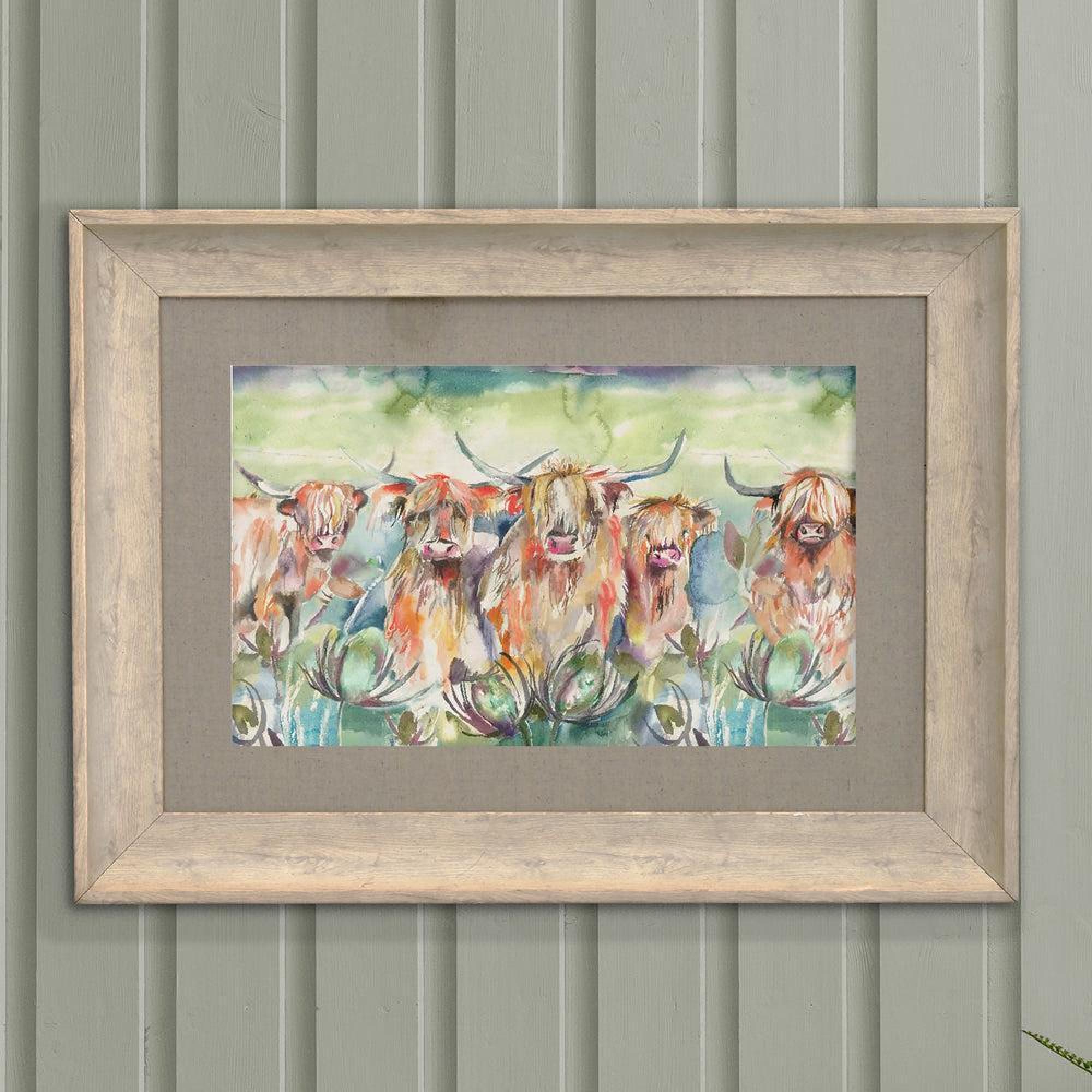 Product photograph of Voyage Maison Heilan Herd Birch Framed Print - 52cm X 70cm from Choice Furniture Superstore.