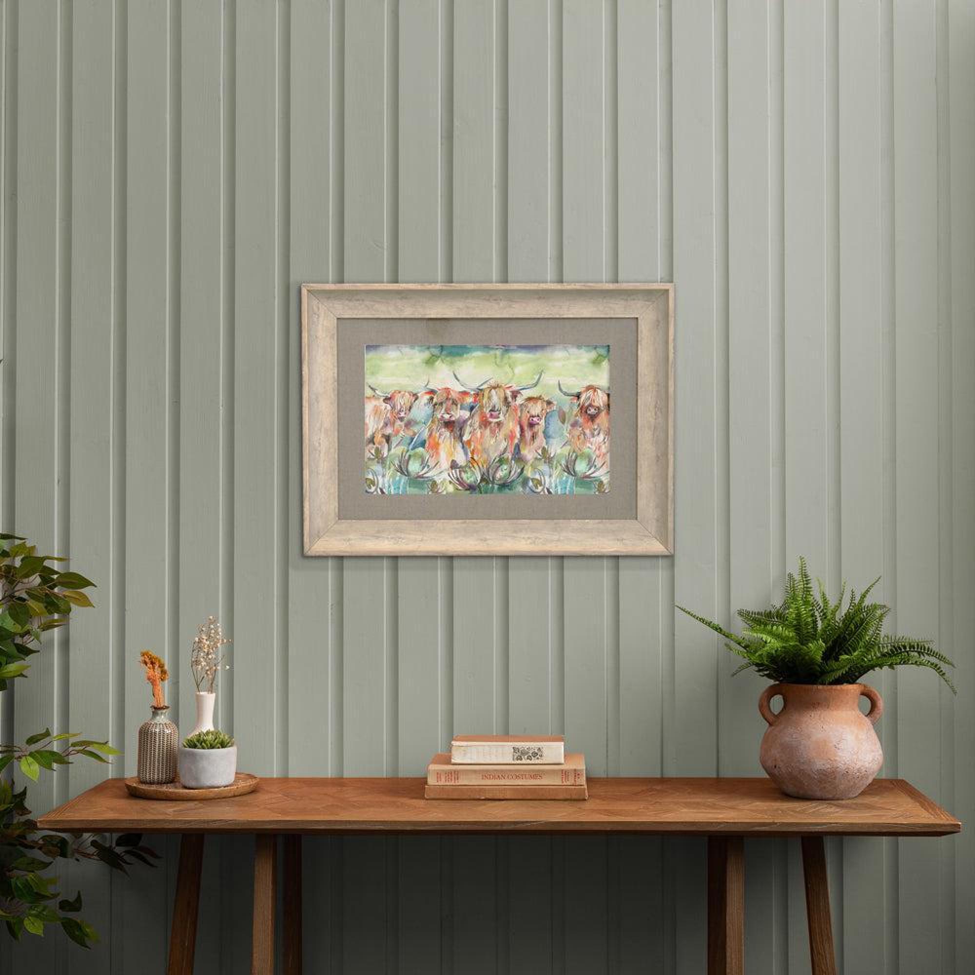 Product photograph of Voyage Maison Heilan Herd Birch Framed Print - 52cm X 70cm from Choice Furniture Superstore.