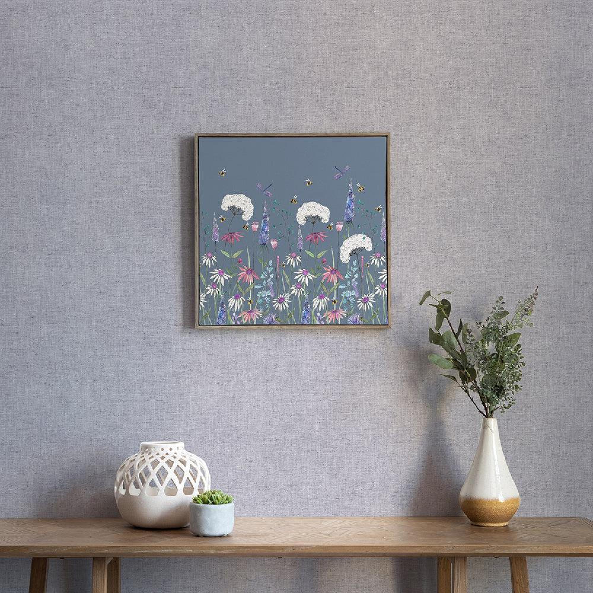 Product photograph of Voyage Maison Hermione Bluebell Framed Canvas from Choice Furniture Superstore.