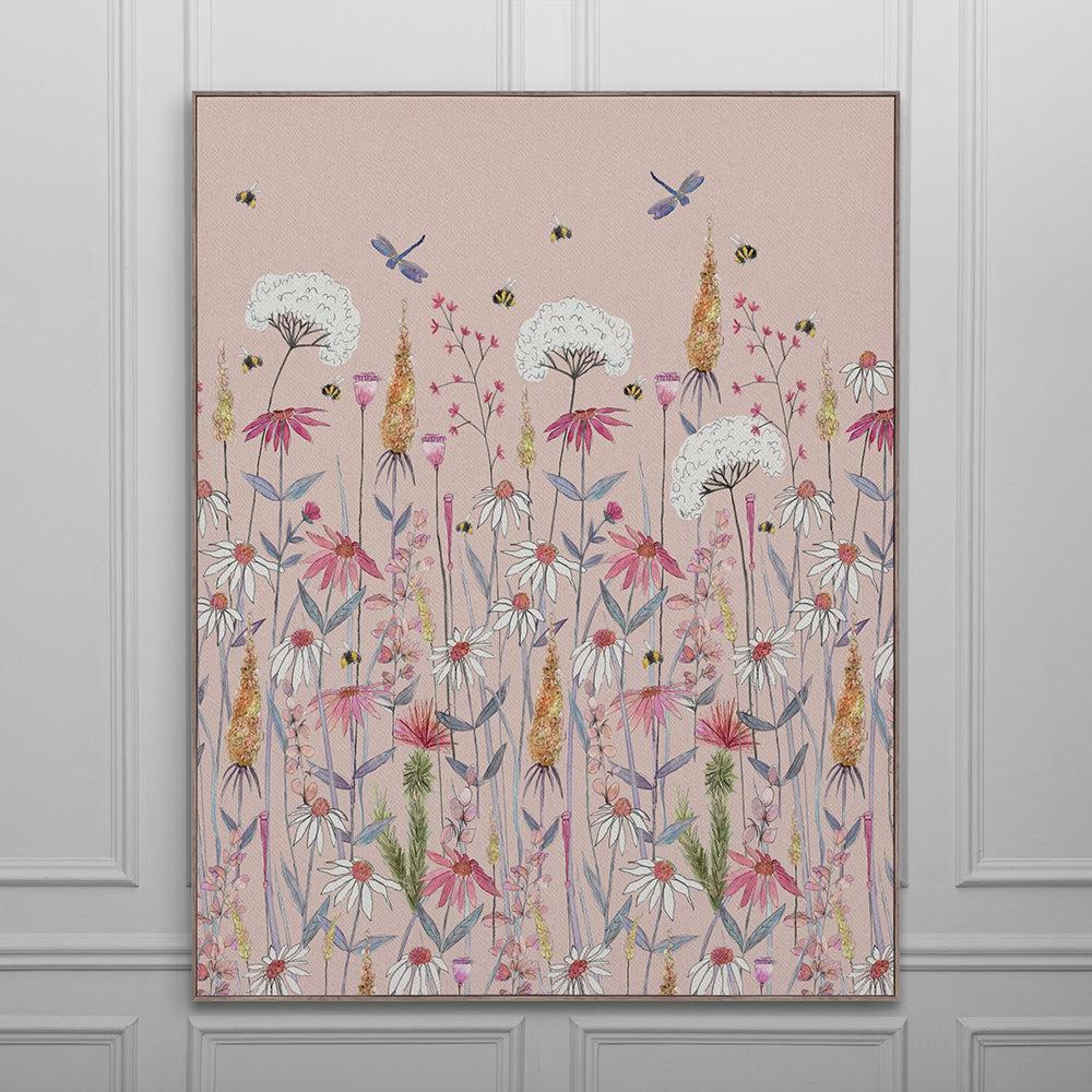Product photograph of Voyage Maison Hermione Blush Framed Canvas from Choice Furniture Superstore.