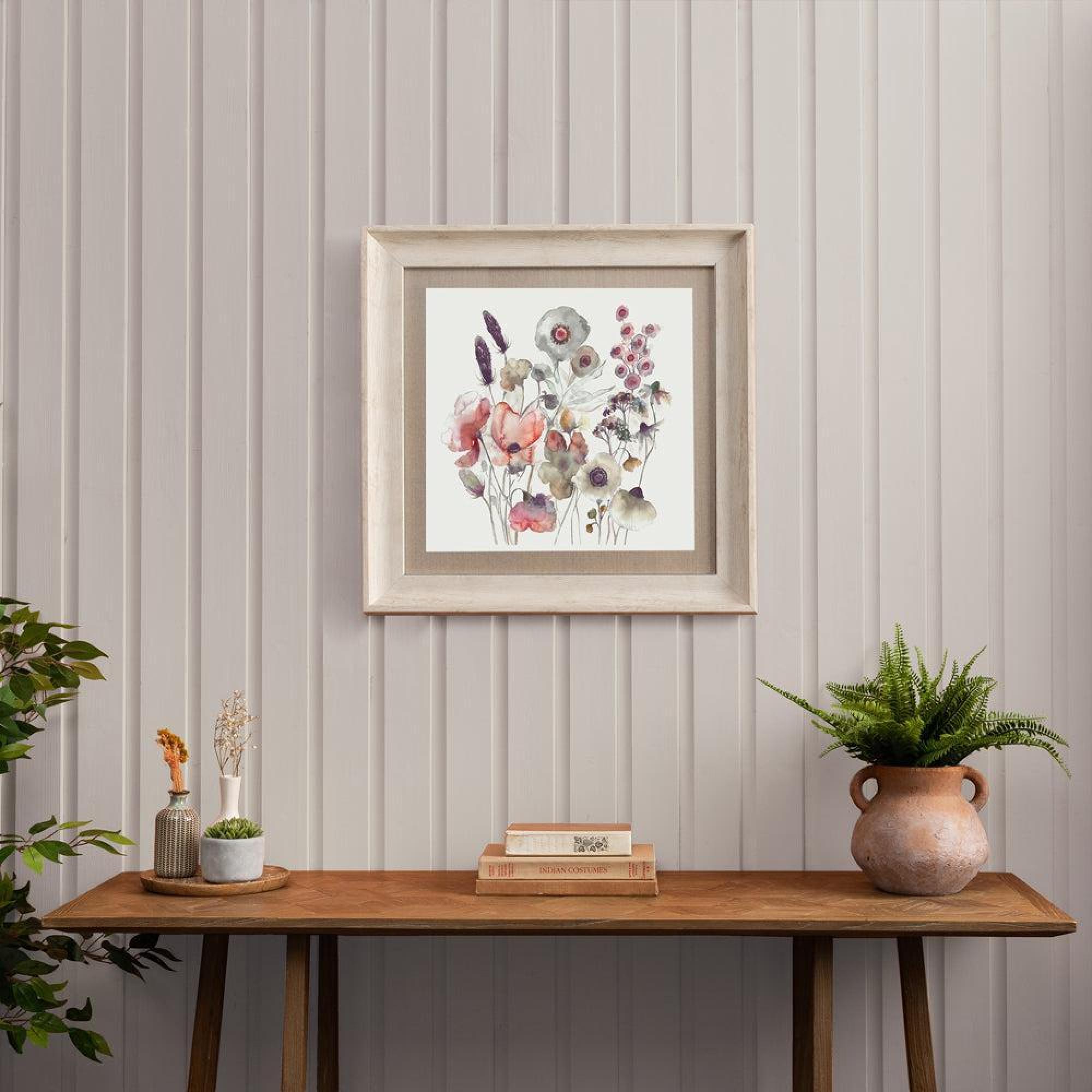 Product photograph of Voyage Maison Hibbertia Birch And Boysenberry Framed Print from Choice Furniture Superstore.