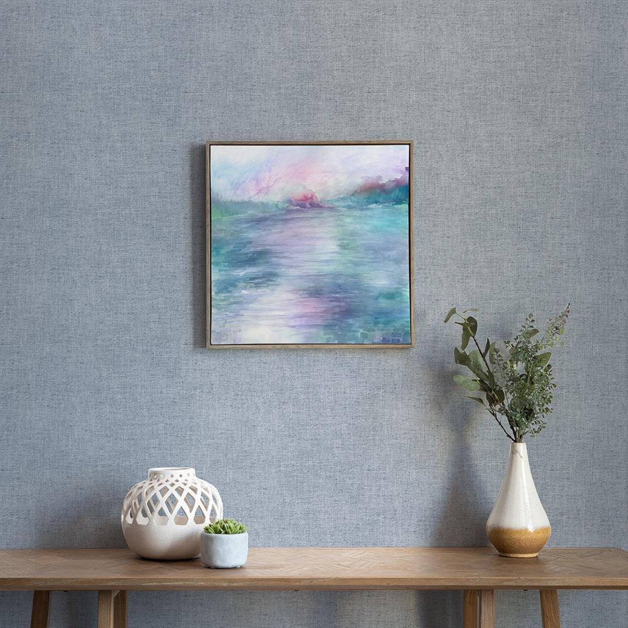 Product photograph of Voyage Maison Maree Iris Stone Framed Canvas - 49cm X 49cm from Choice Furniture Superstore.