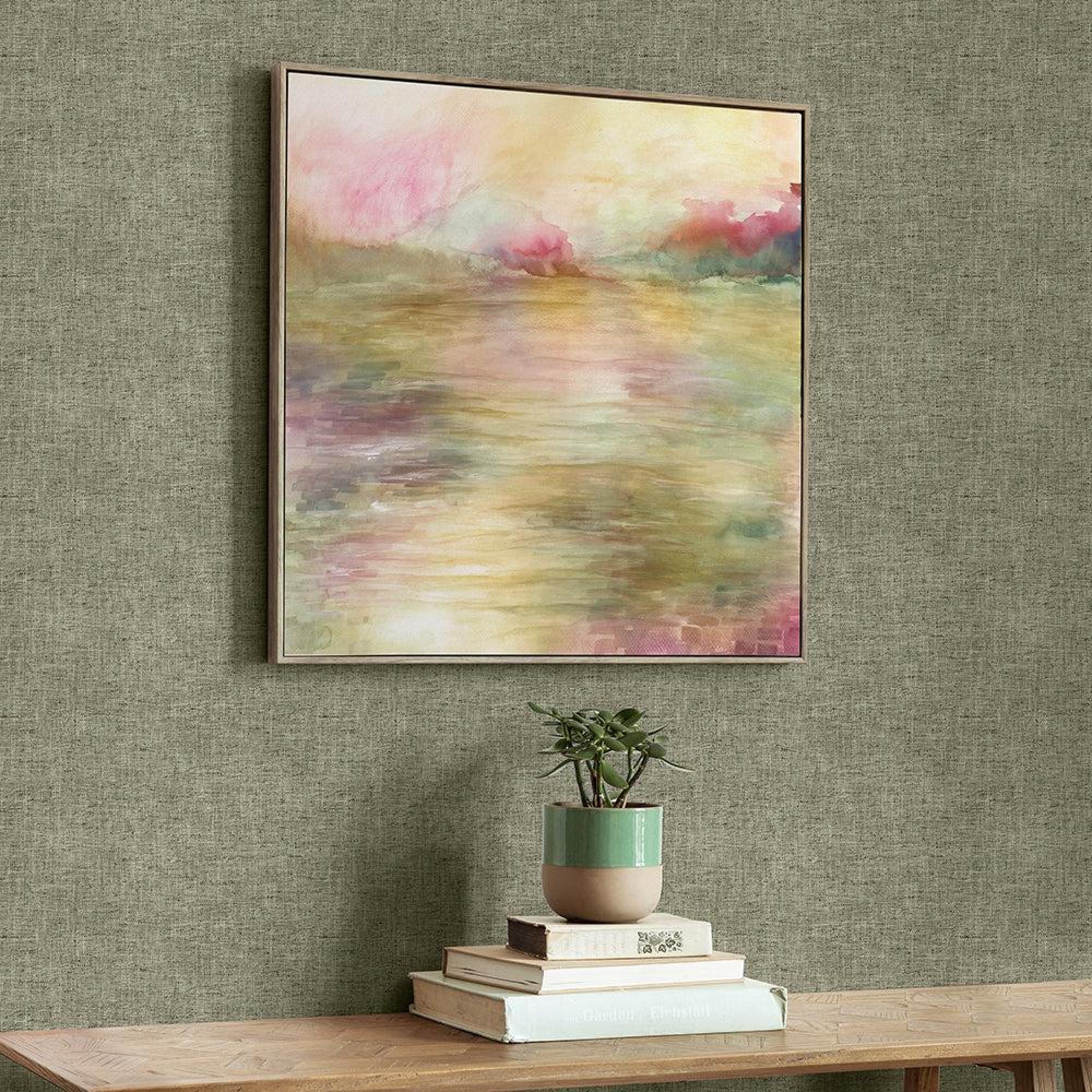 Product photograph of Voyage Maison Maree Yarrow Stone Framed Canvas - 70cm X 70cm from Choice Furniture Superstore.