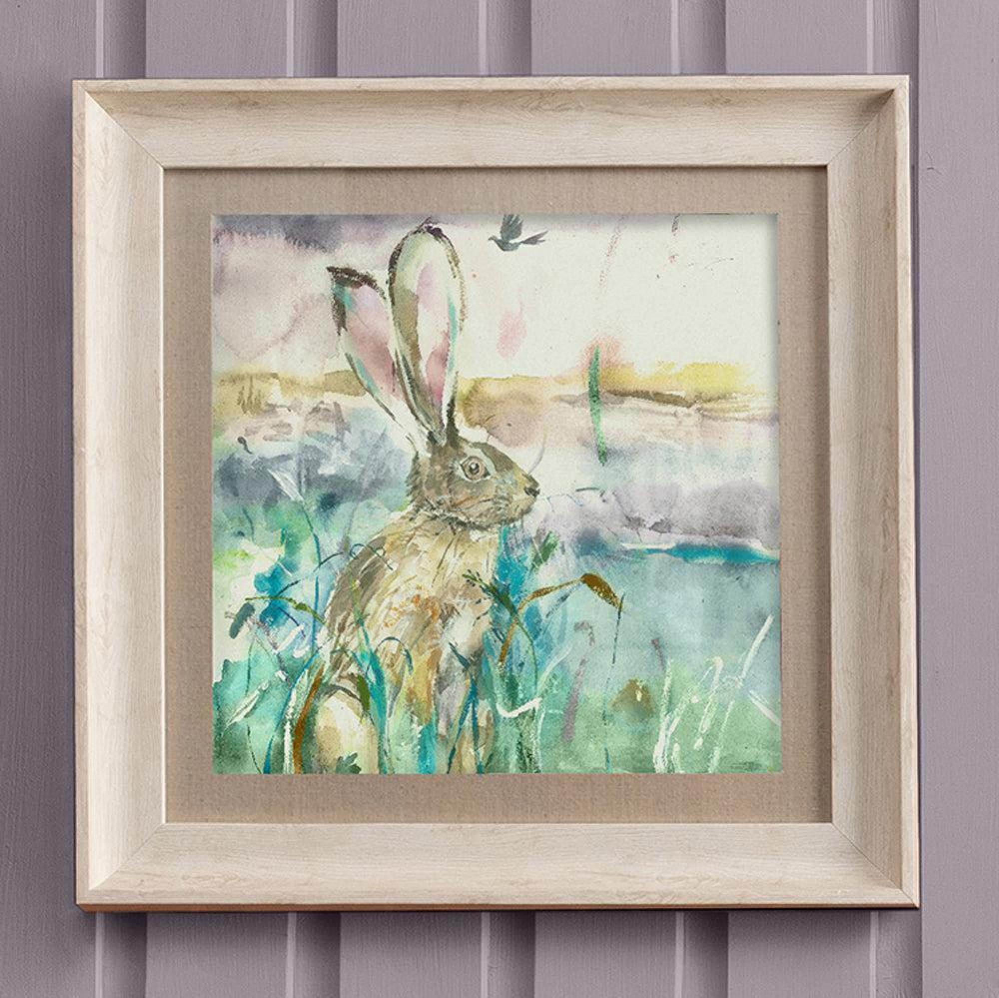 Product photograph of Voyage Maison Morning Hare Birch Framed Print from Choice Furniture Superstore.