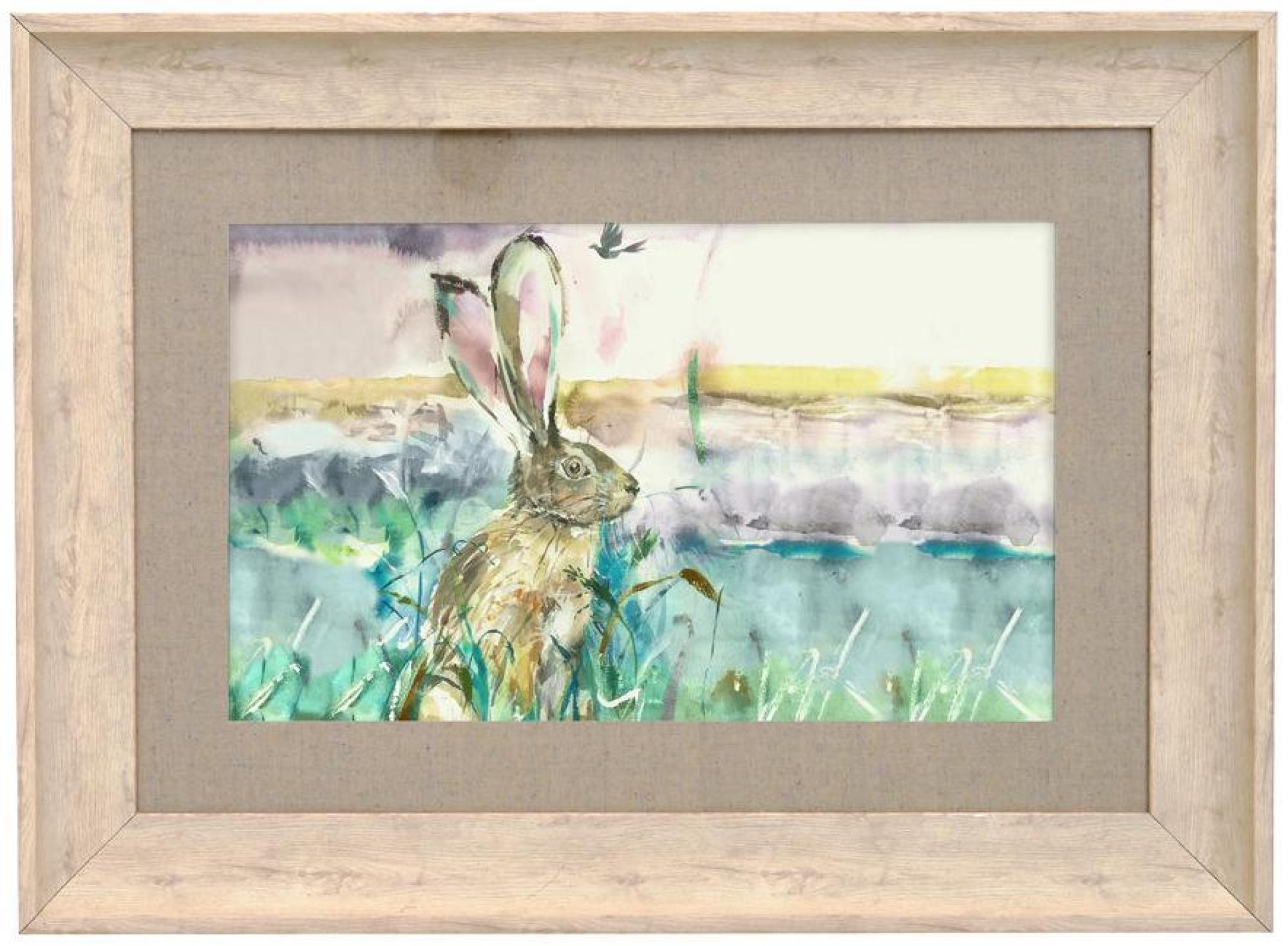 Product photograph of Voyage Maison Morning Hare Birch Framed Print from Choice Furniture Superstore.