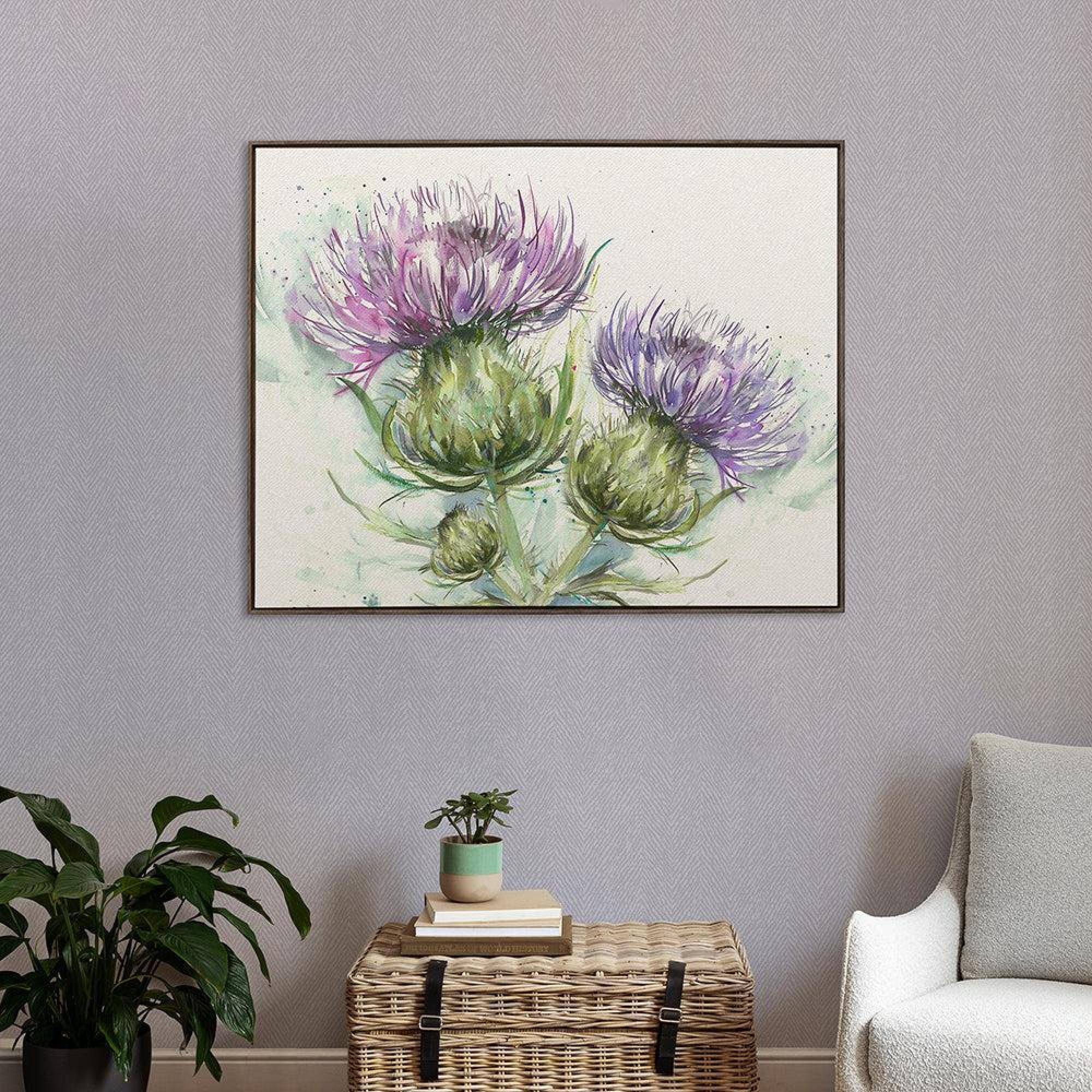 Product photograph of Voyage Maison Mystic Stone Moorland Framed Canvas from Choice Furniture Superstore.