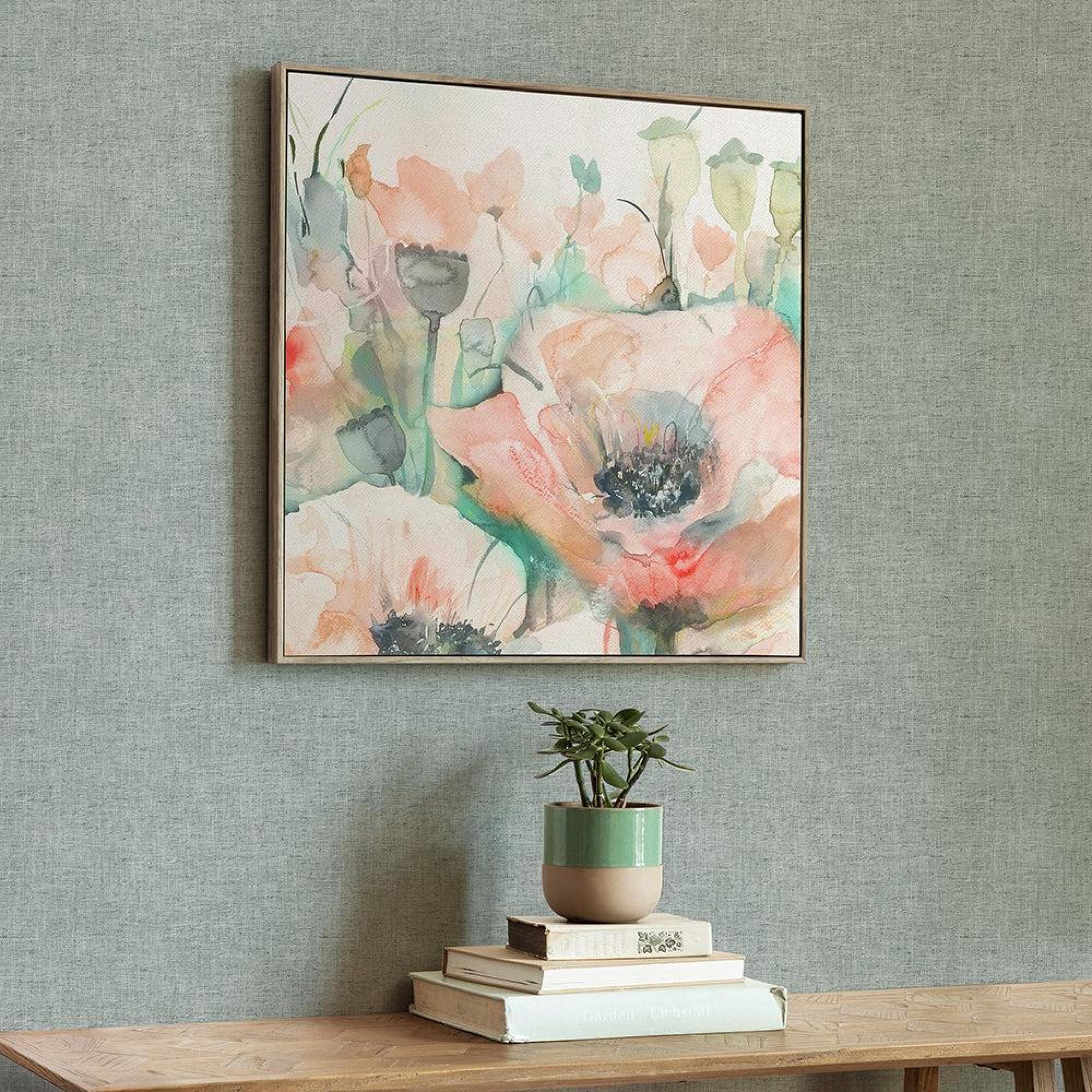 Product photograph of Voyage Maison Papavera Biscay Stone Framed Canvas from Choice Furniture Superstore.