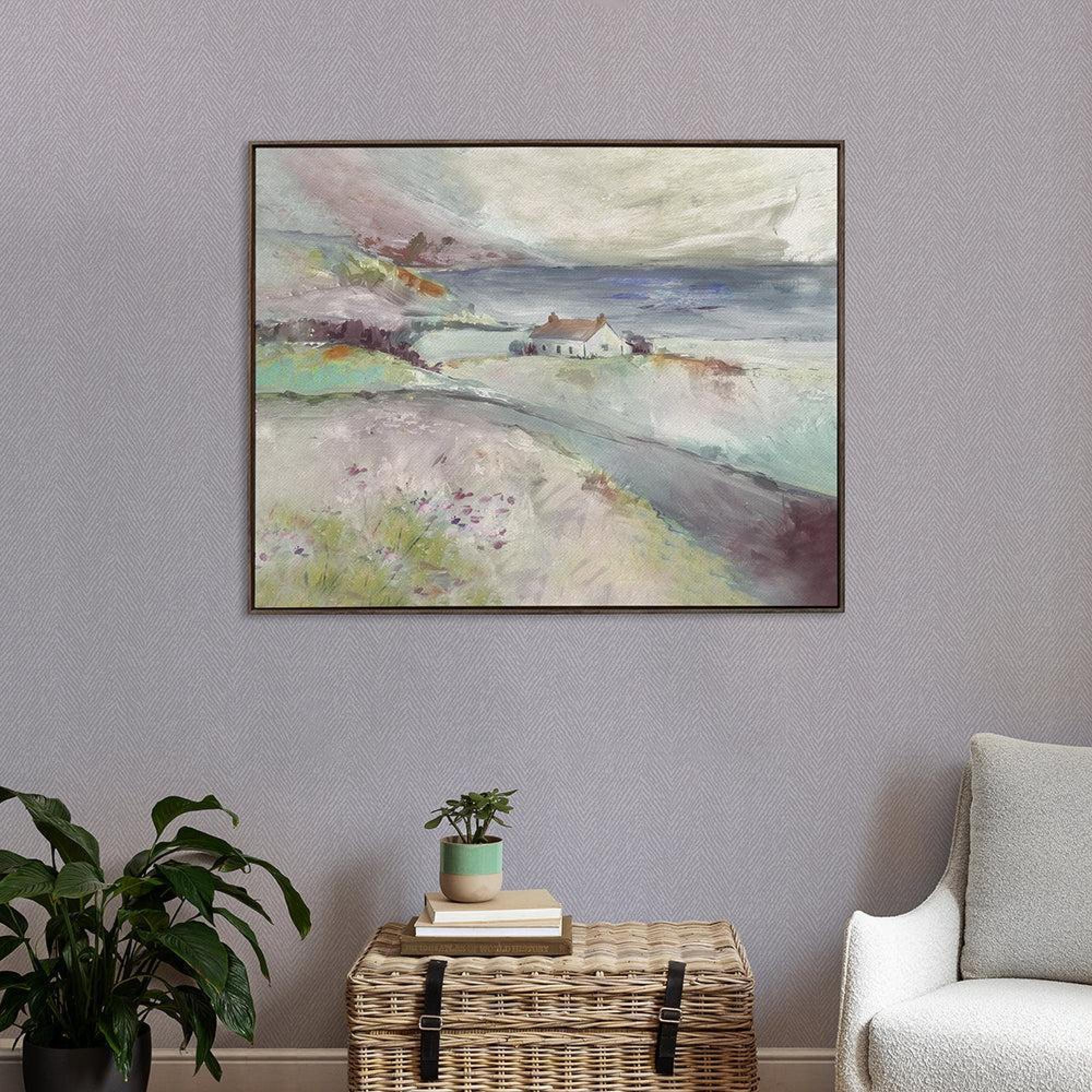 Product photograph of Voyage Maison Tree Top Cottage Stone Framed Canvas from Choice Furniture Superstore.