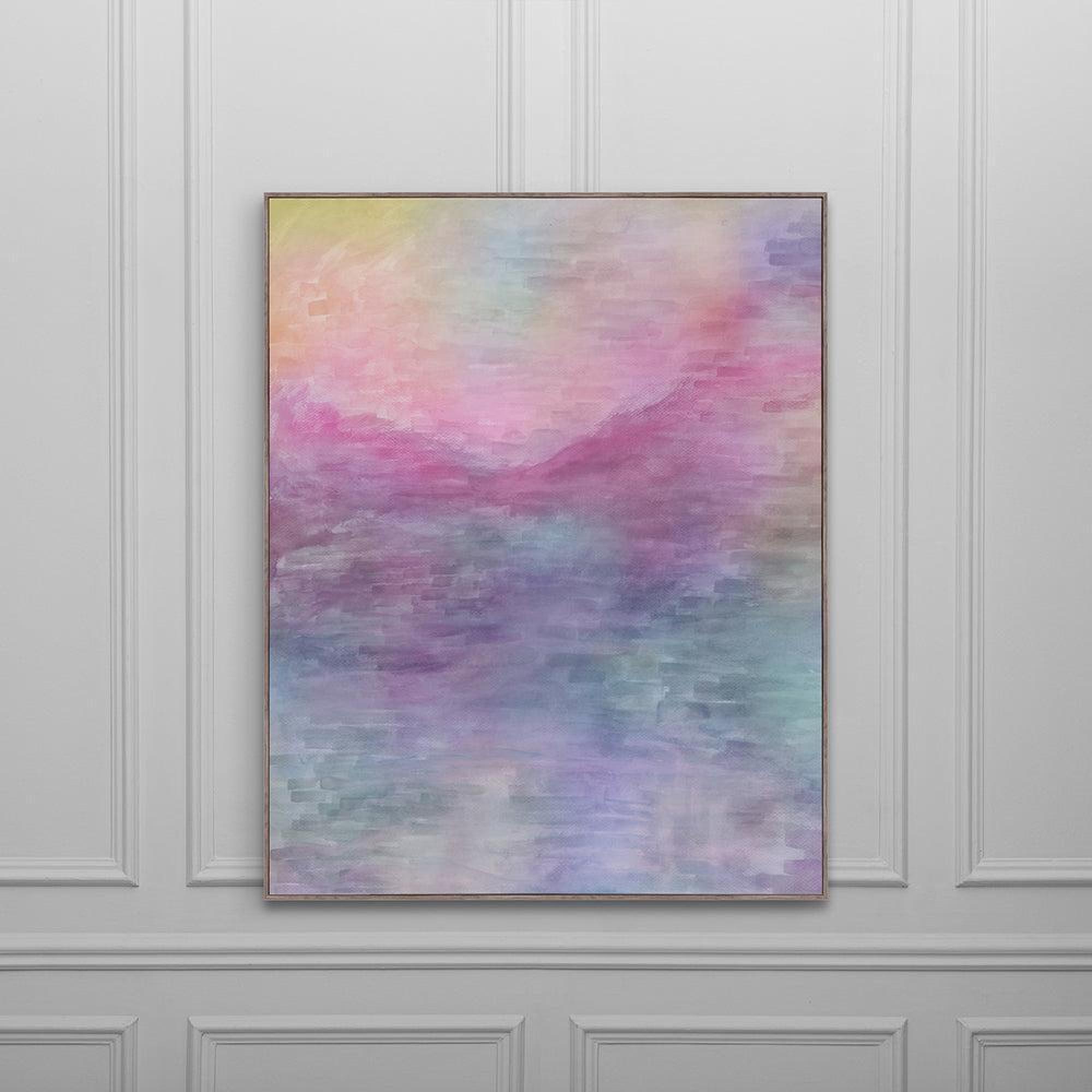 Product photograph of Voyage Maison Tulla Elderberry Stone Framed Canvas from Choice Furniture Superstore.