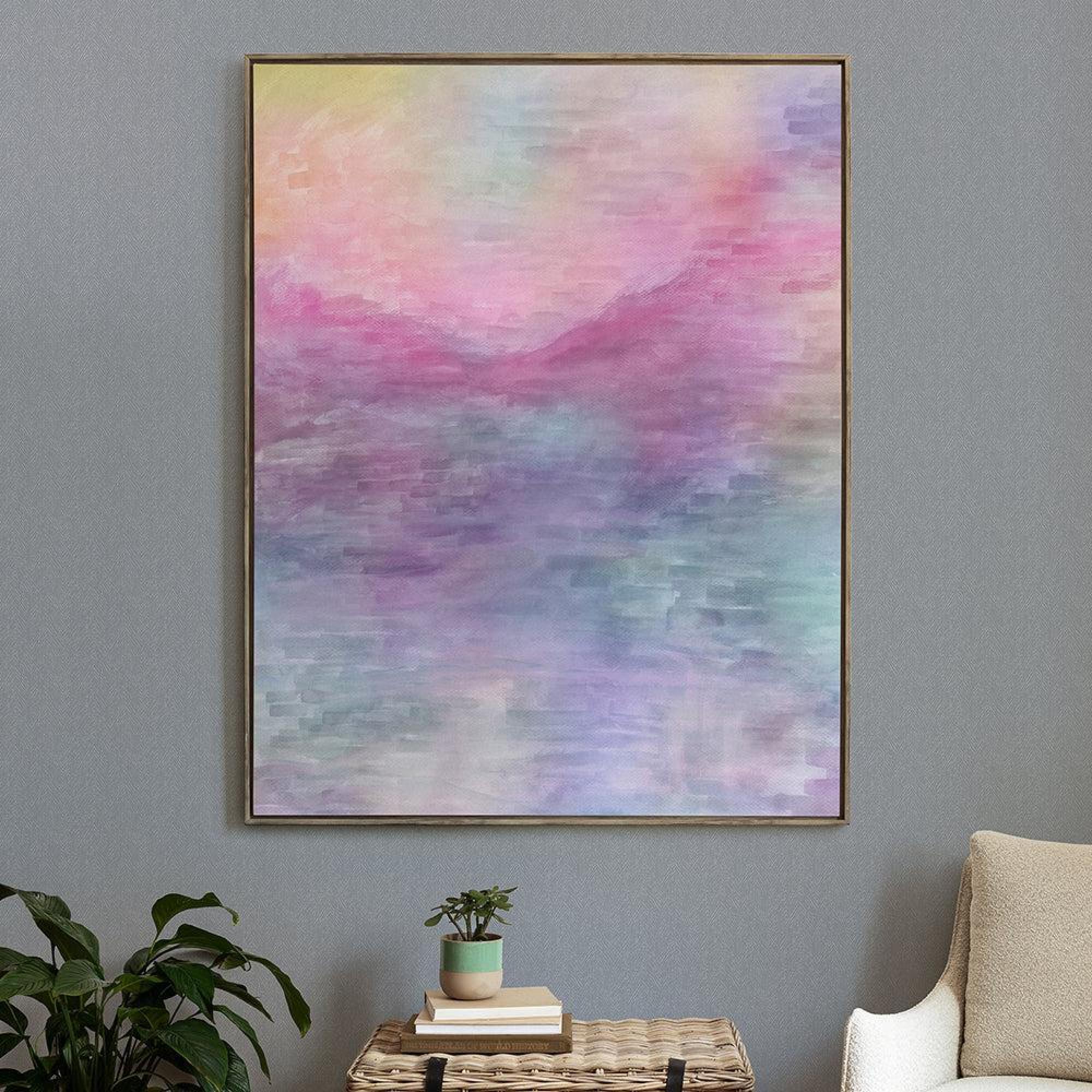 Product photograph of Voyage Maison Tulla Elderberry Stone Framed Canvas from Choice Furniture Superstore.