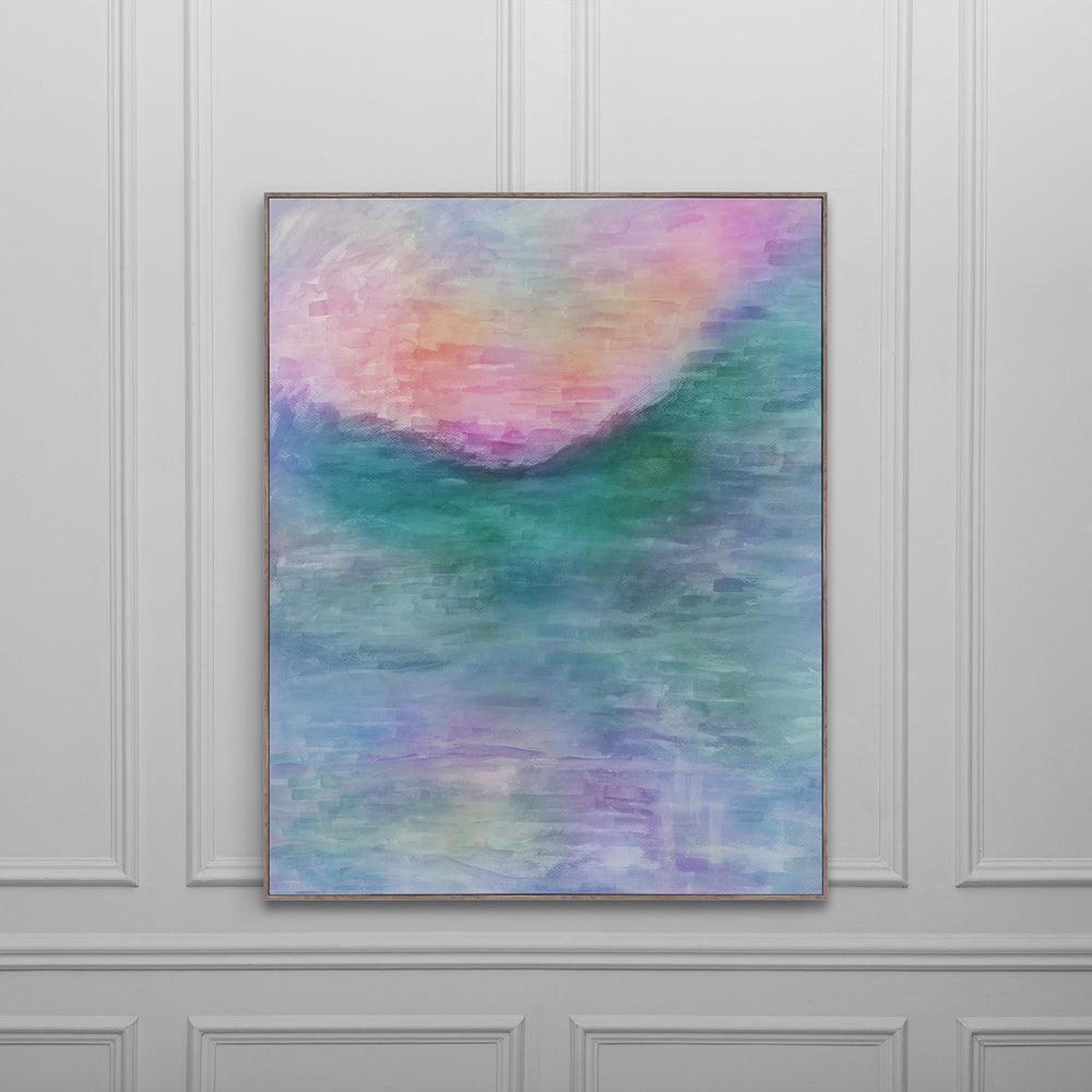 Product photograph of Voyage Maison Tulla Hibiscus Stone Framed Canvas from Choice Furniture Superstore.