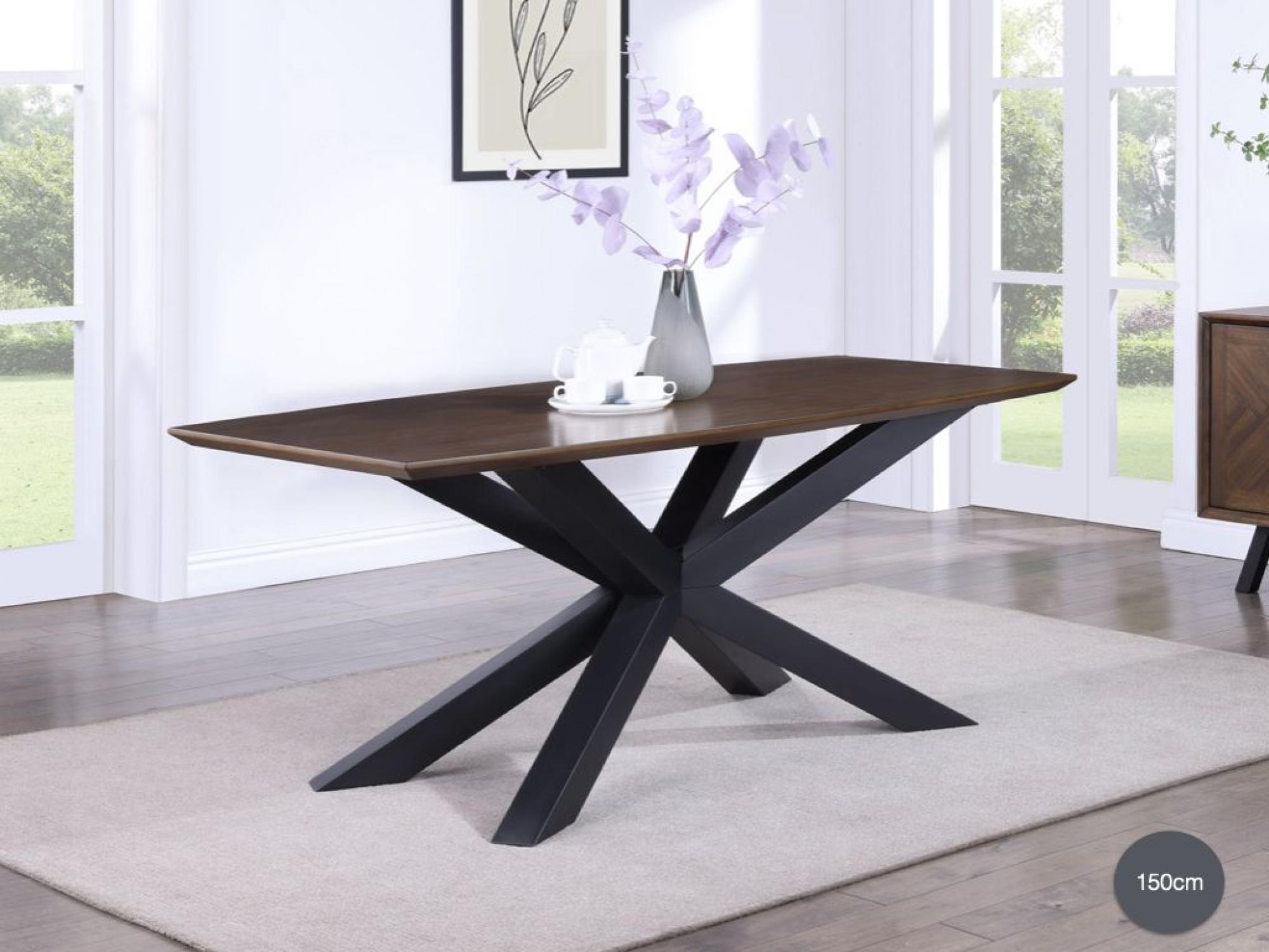 Product photograph of Nevada Mindi Wood 4 Seater Extending Dining Table from Choice Furniture Superstore.