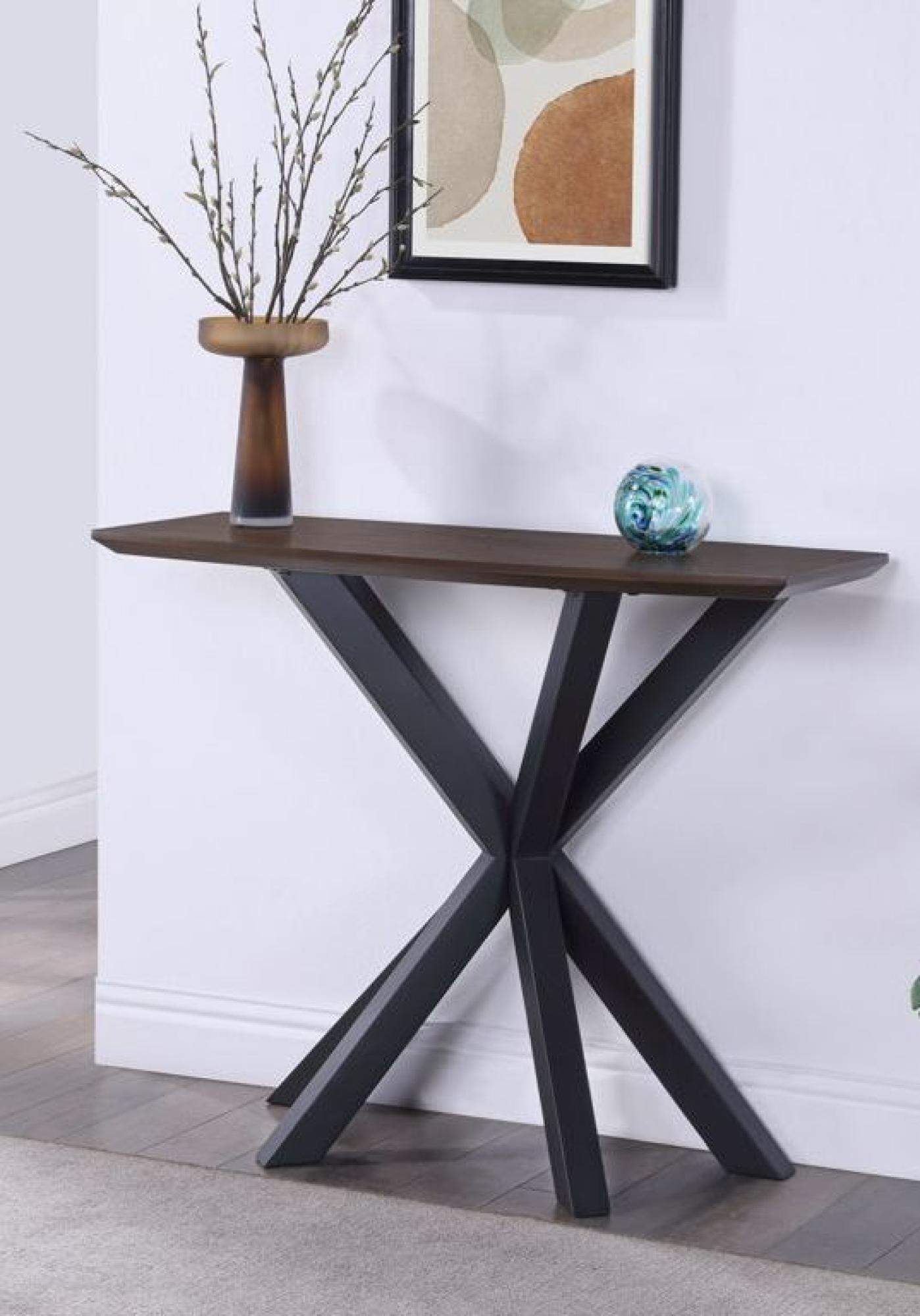 Product photograph of Nevada Mindi Wood Curved Console Table from Choice Furniture Superstore.