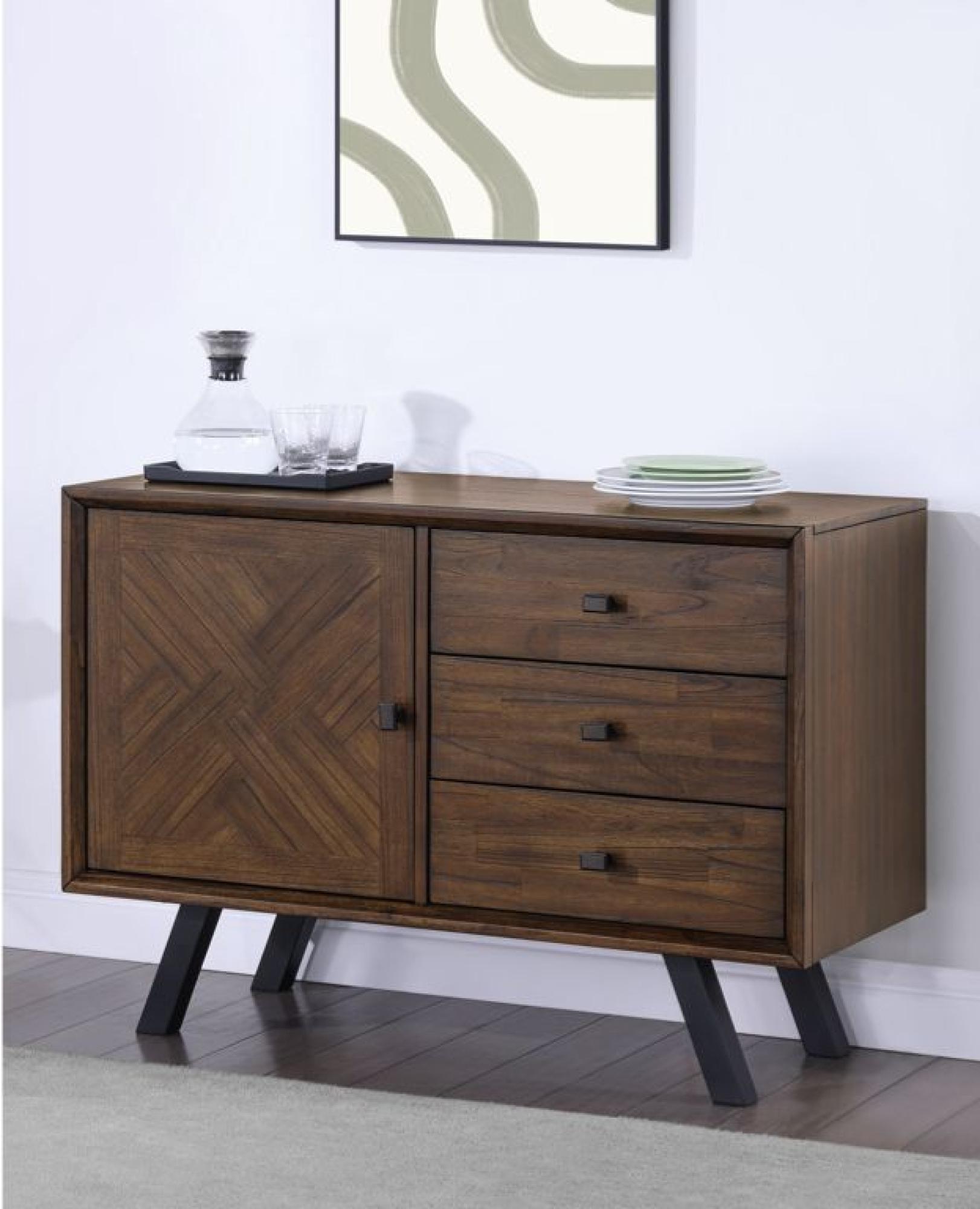 Nevada Mindi Wood 1 Door 3 Drawer Sideboard - CFS UK