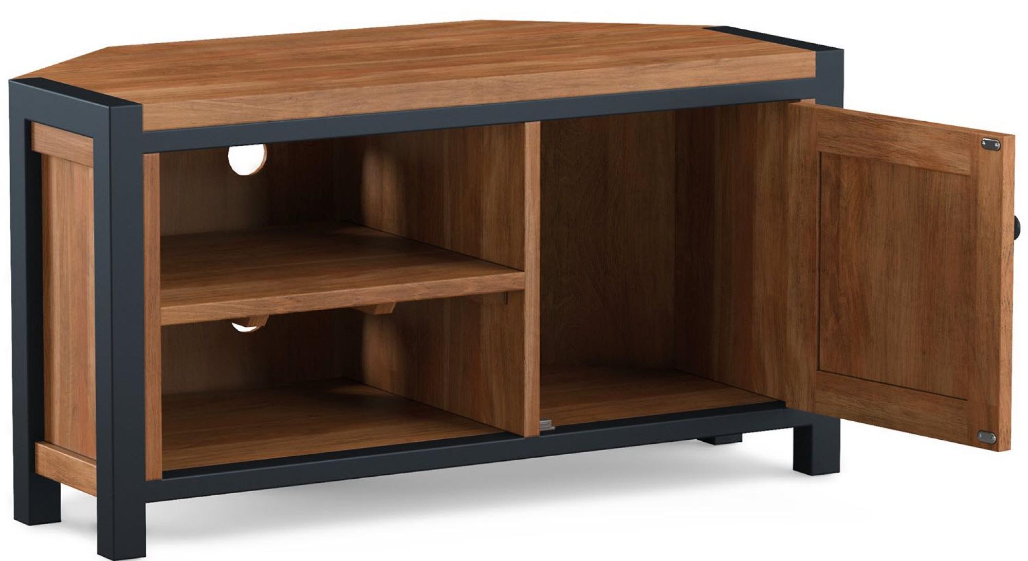 Product photograph of Elias Acacia 95cm Corner Tv Unit from Choice Furniture Superstore.