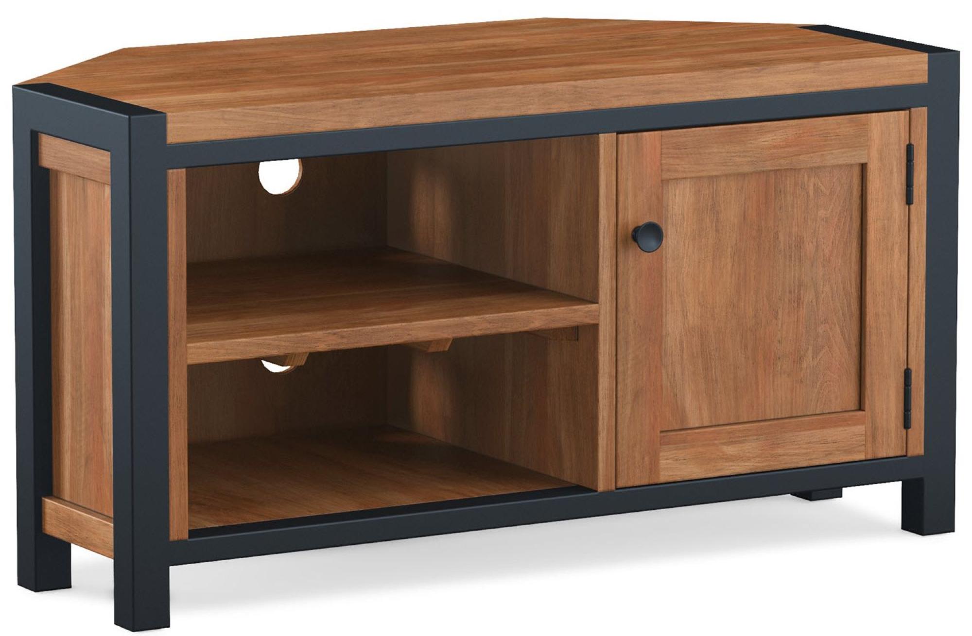 Product photograph of Elias Acacia 95cm Corner Tv Unit from Choice Furniture Superstore.