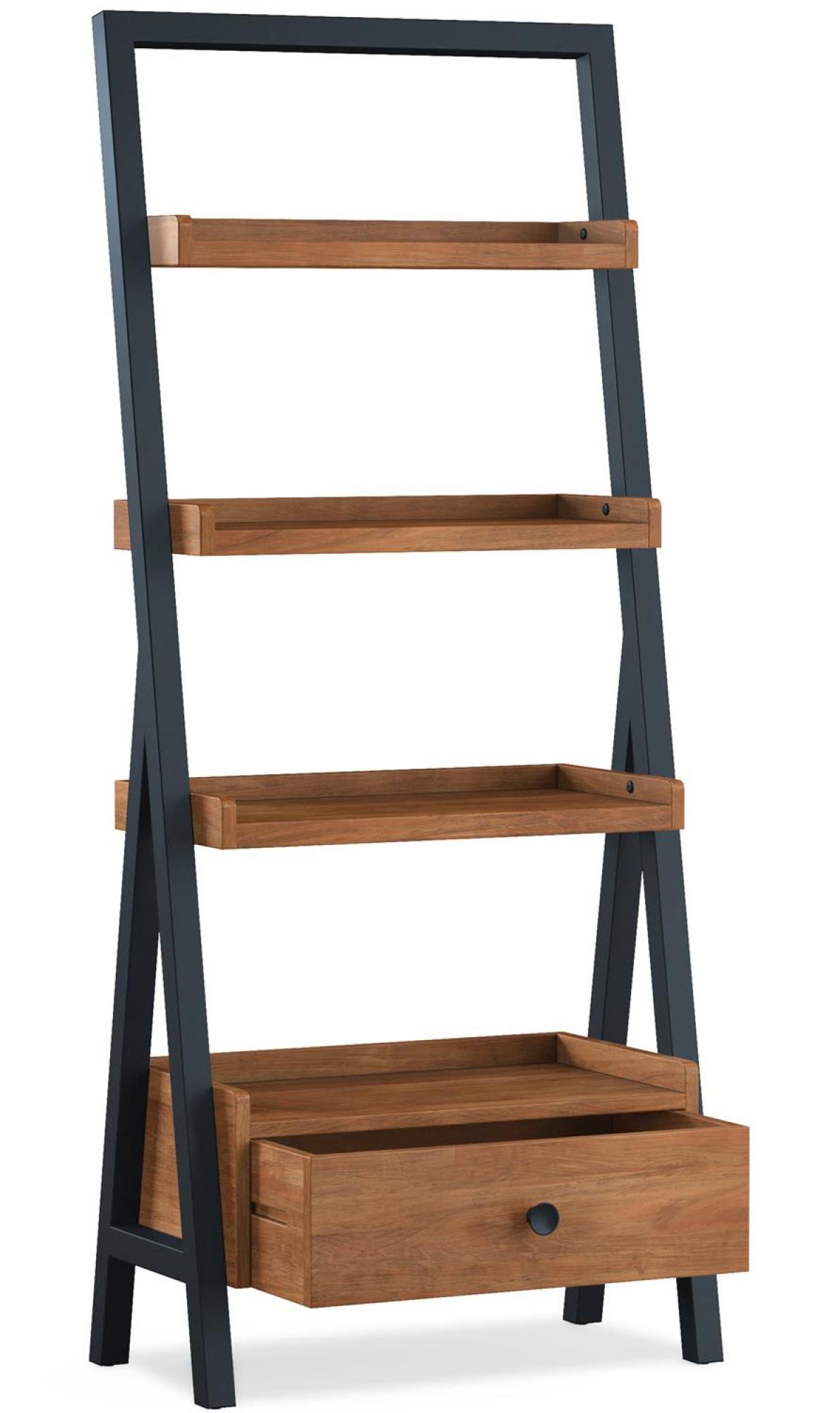 Product photograph of Elias Acacia Ladder Bookcase from Choice Furniture Superstore.