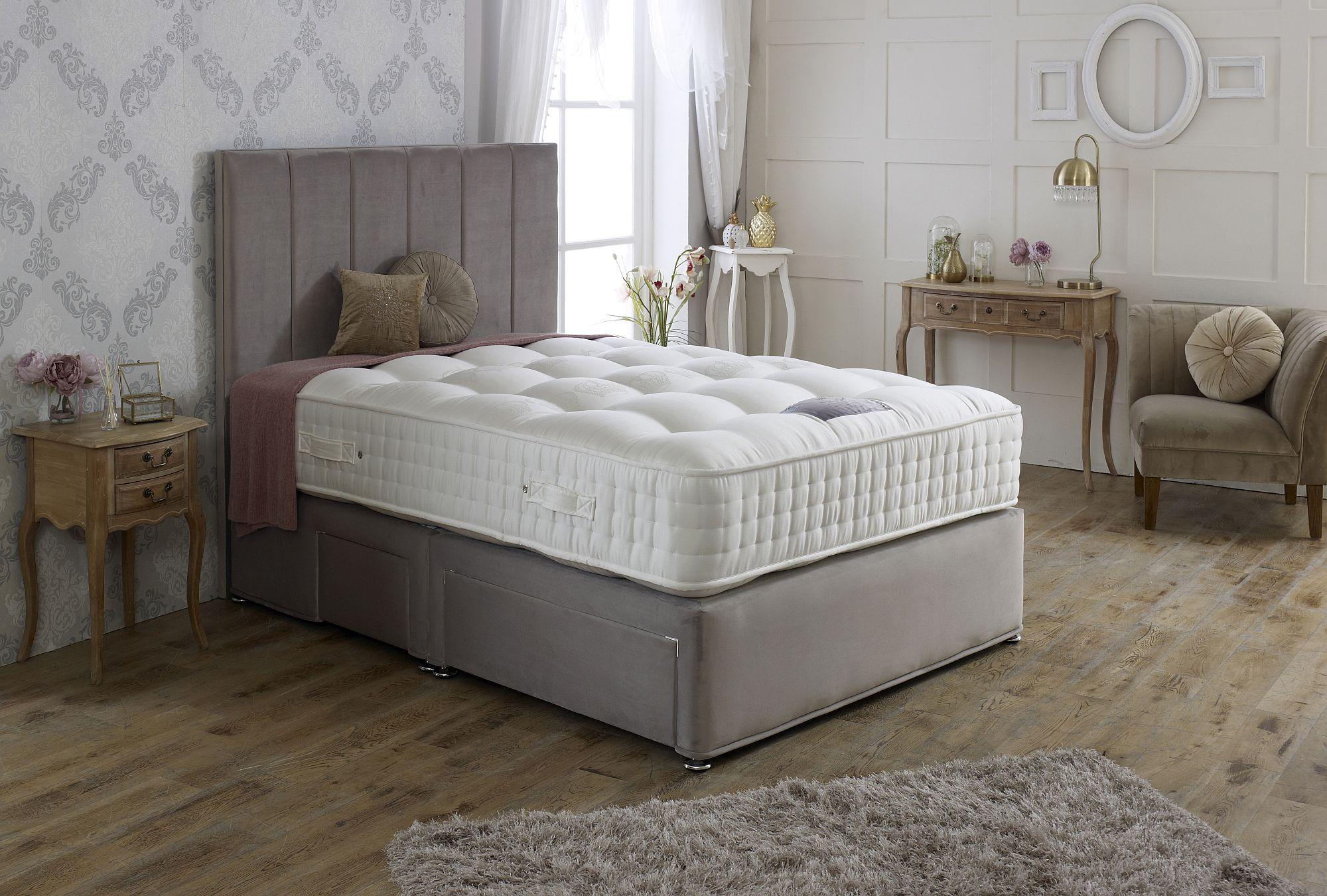 Product photograph of Dura Beds Natural Royal Crown 1000 Platform Top Divan Bed from Choice Furniture Superstore.