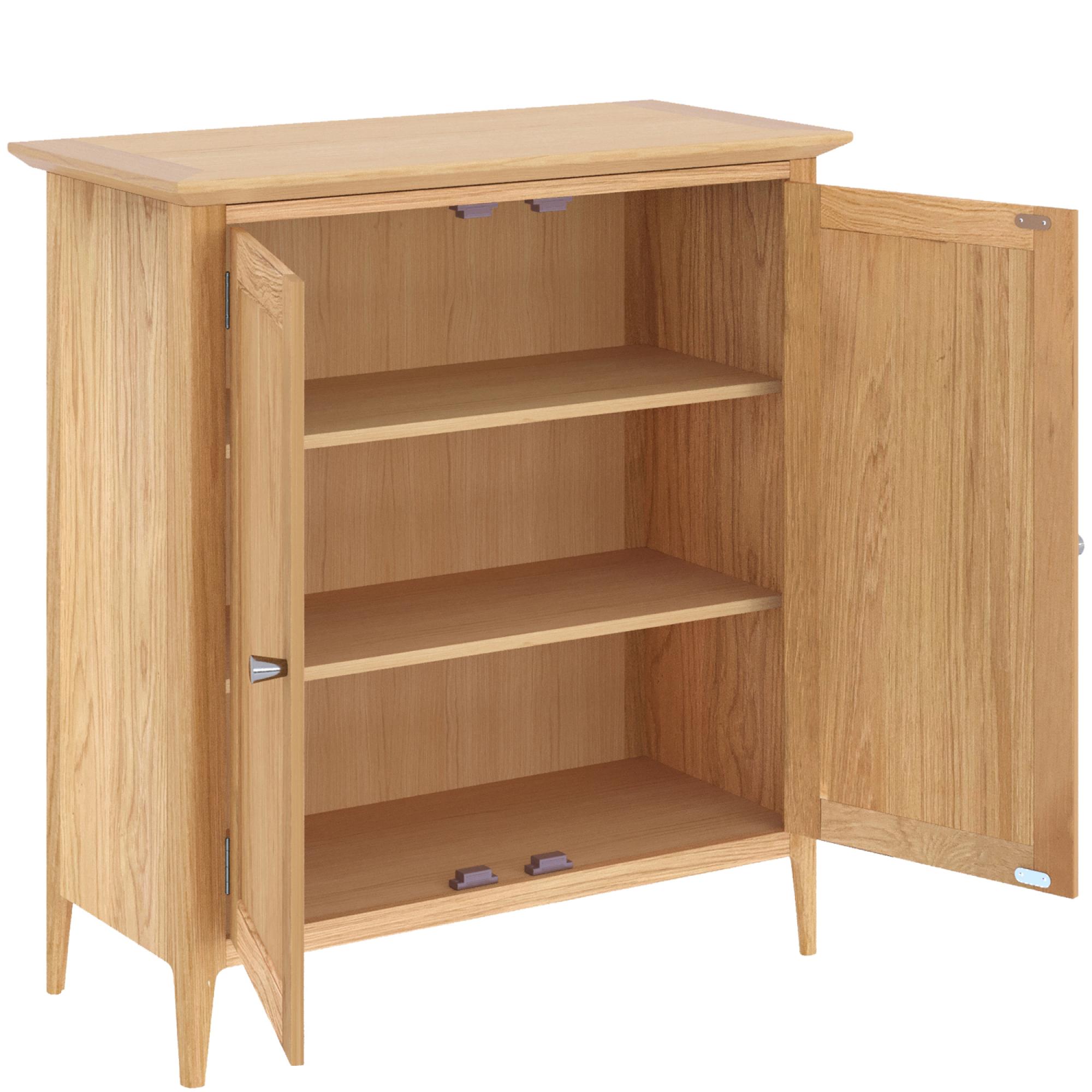 Product photograph of Salvo Oak 2 Door Hall Cabinet from Choice Furniture Superstore.