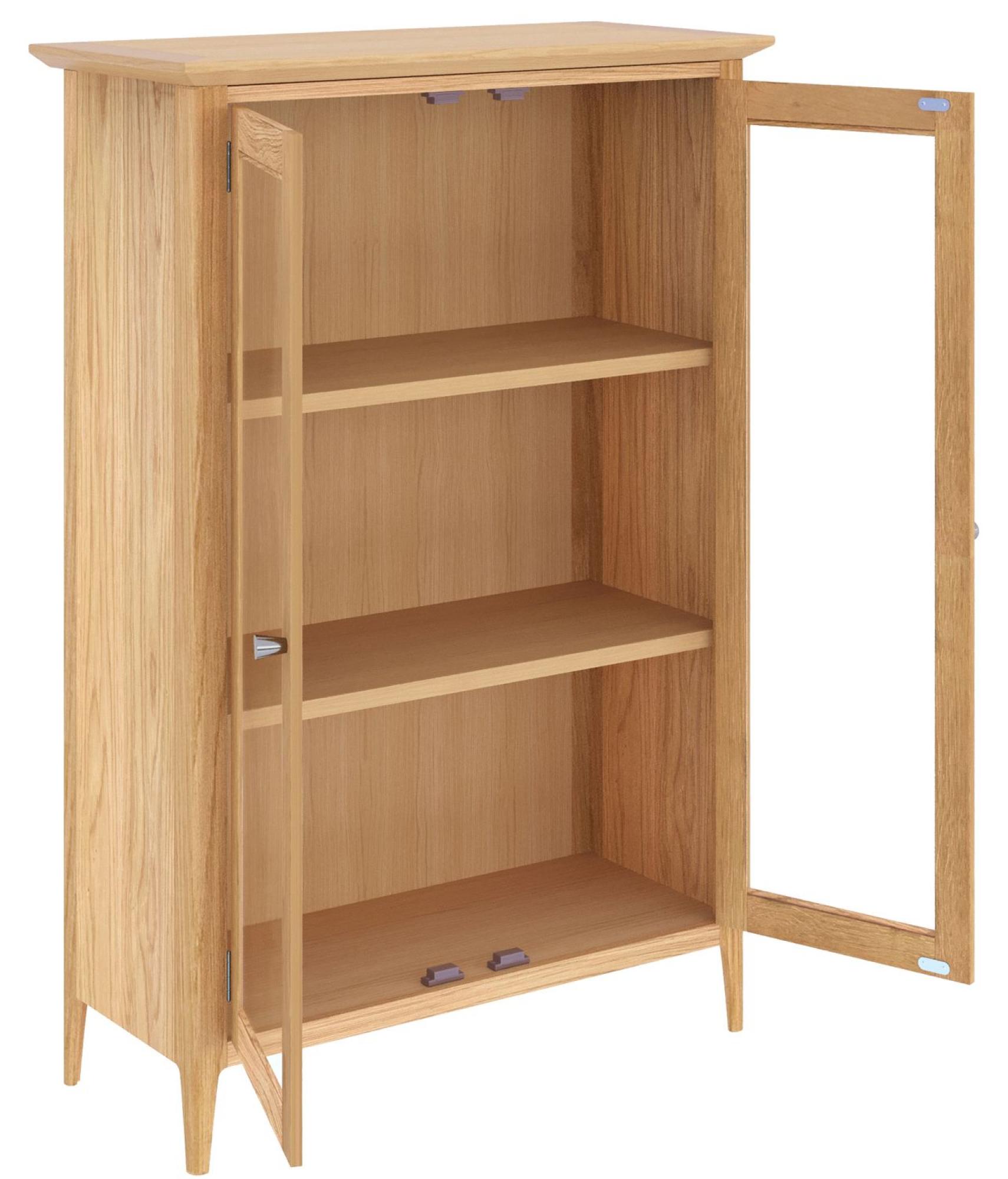 Product photograph of Salvo Oak Glazed Hall Cabinet from Choice Furniture Superstore.