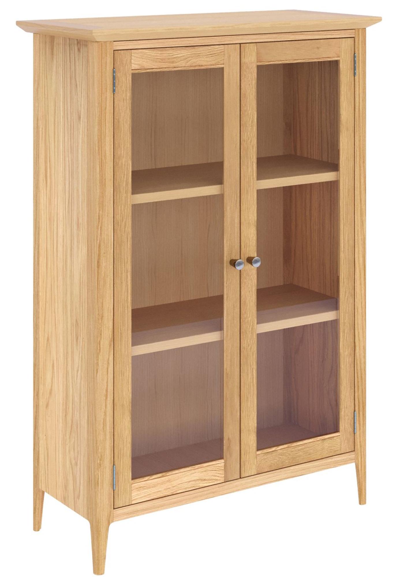 Product photograph of Salvo Oak Glazed Hall Cabinet from Choice Furniture Superstore.