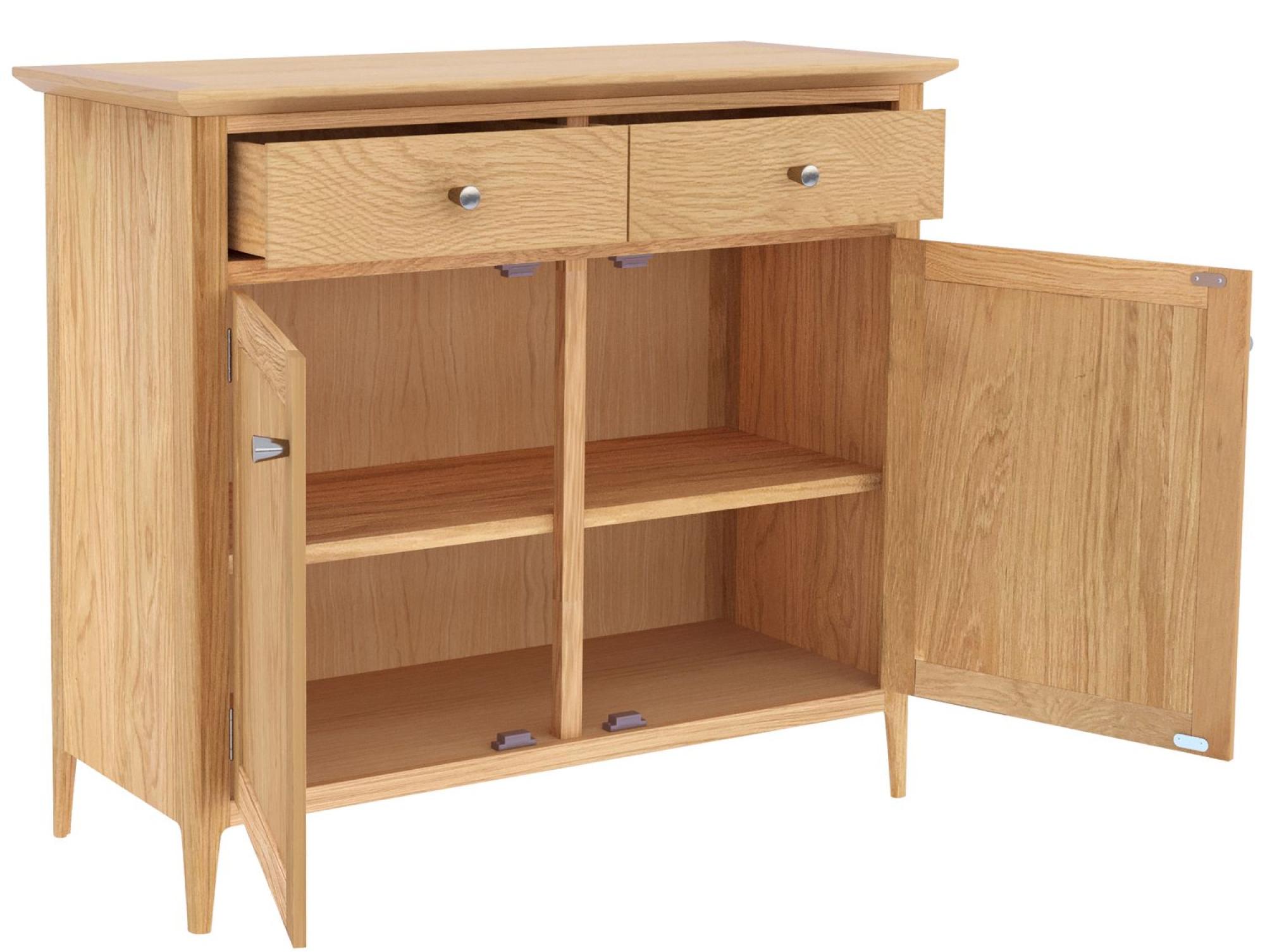 Product photograph of Salvo Oak 2 Door 2 Drawer Standard Sideboard from Choice Furniture Superstore.