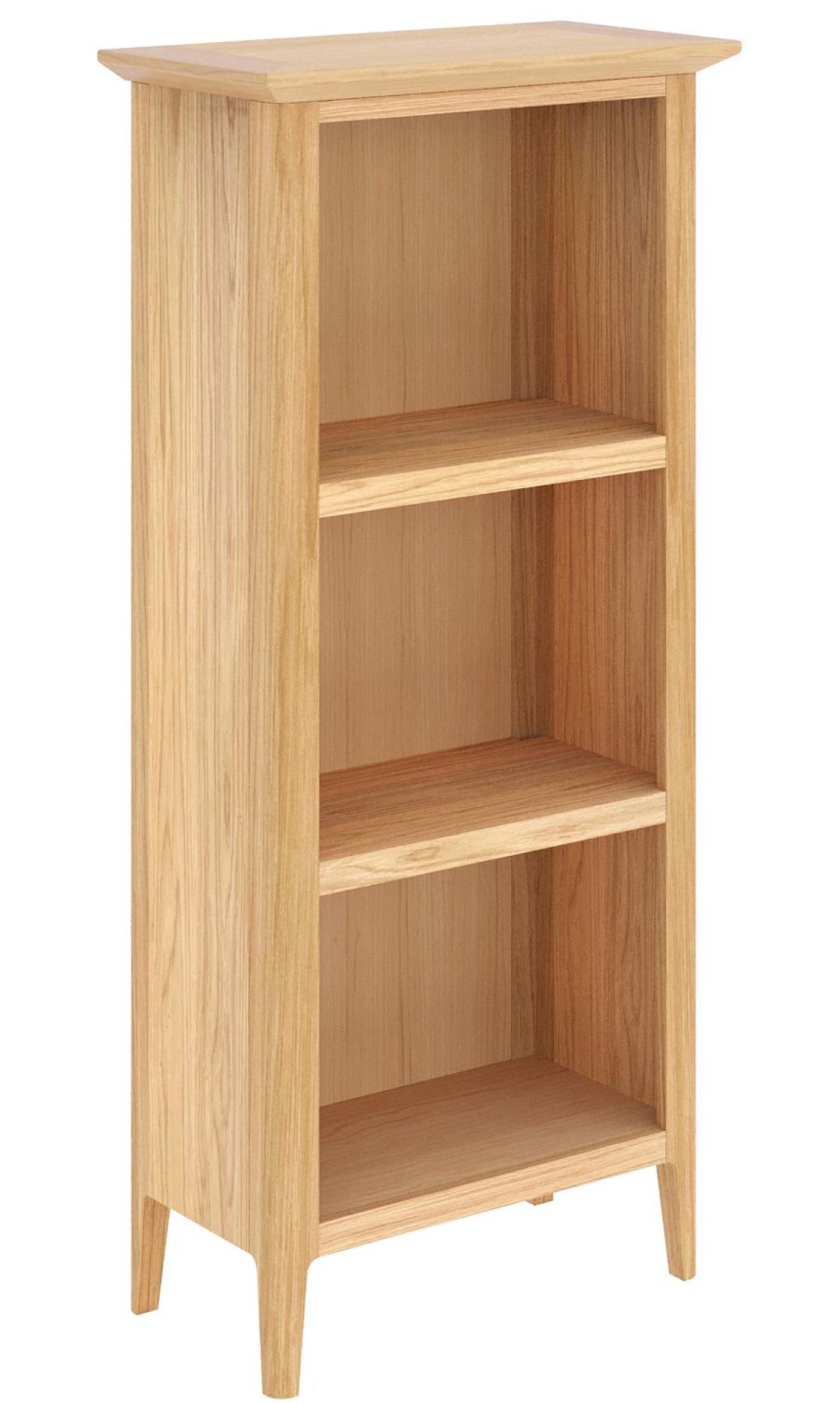 Product photograph of Salvo Oak Narrow Cd Bookcase from Choice Furniture Superstore.